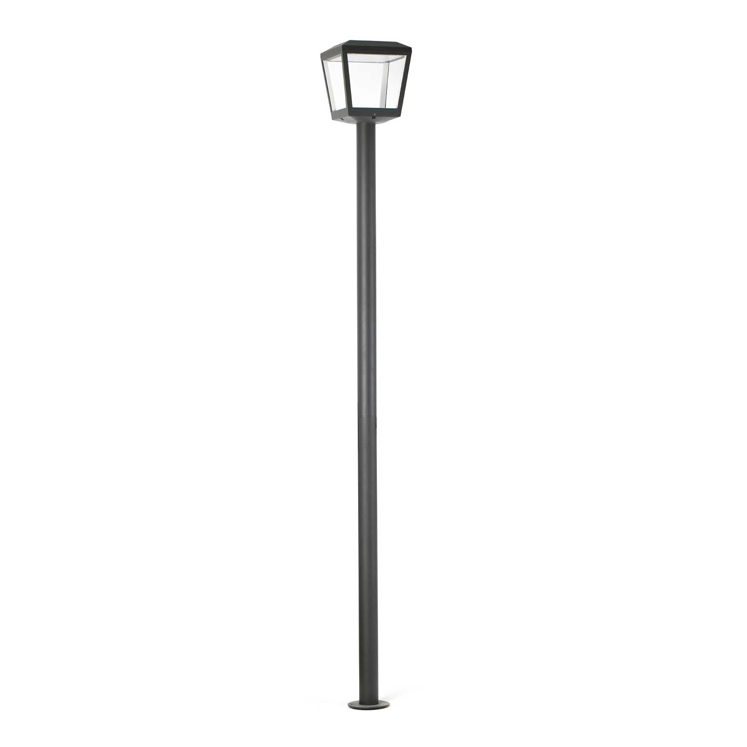 Plaza - Lampadaire led en acier pour extérieur moderne