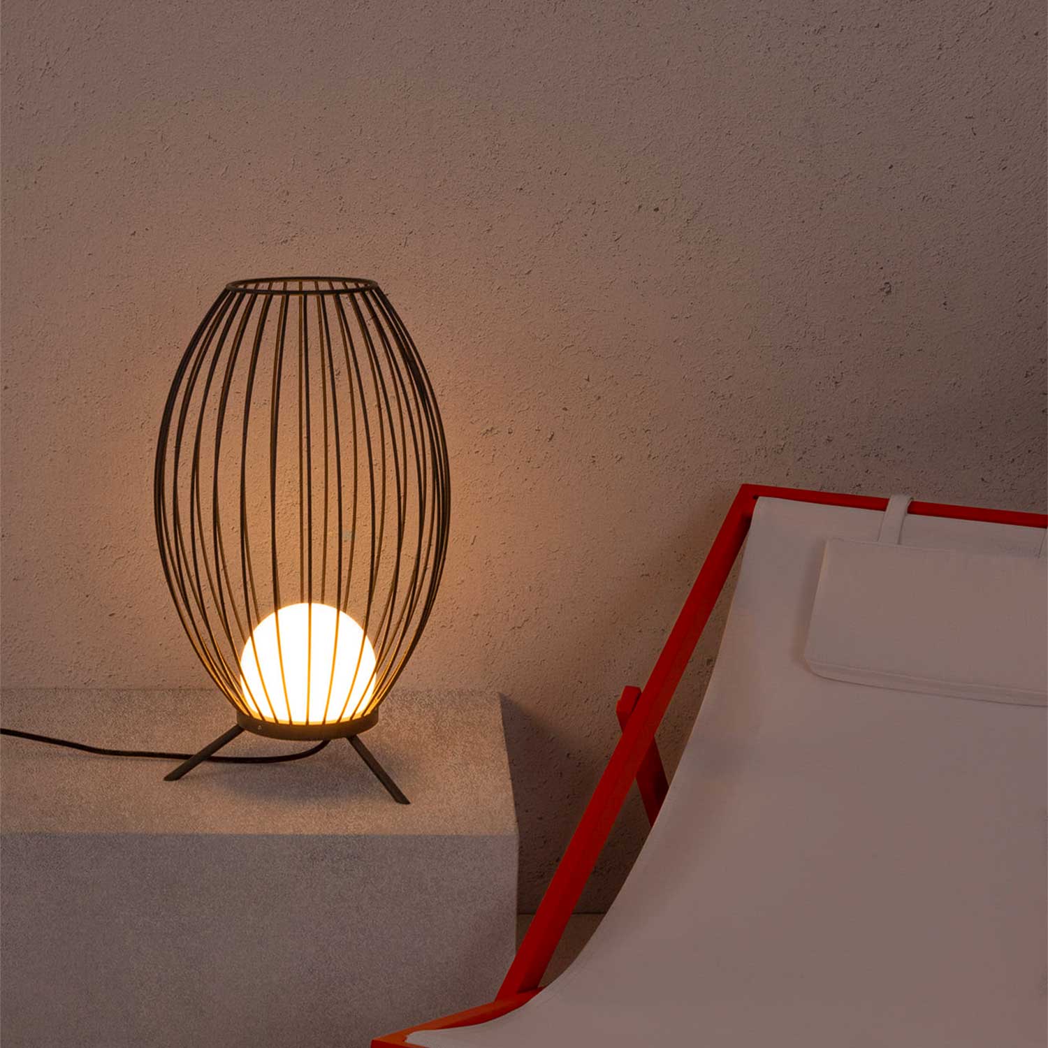 Gabbia - Lampada da esterno LED in alluminio per giardino moderno