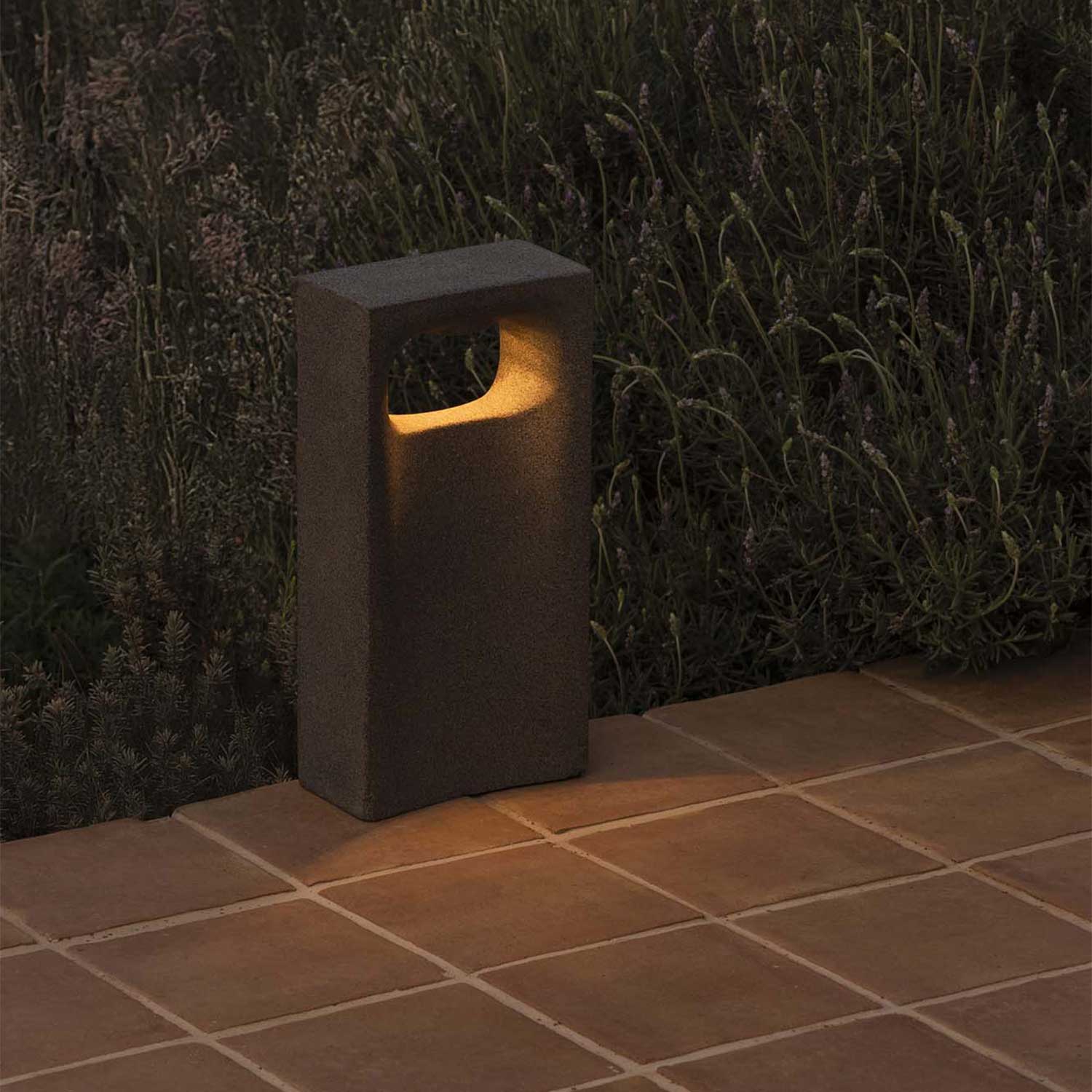 Glint - Concrete design outdoor LED bollard for modern garden