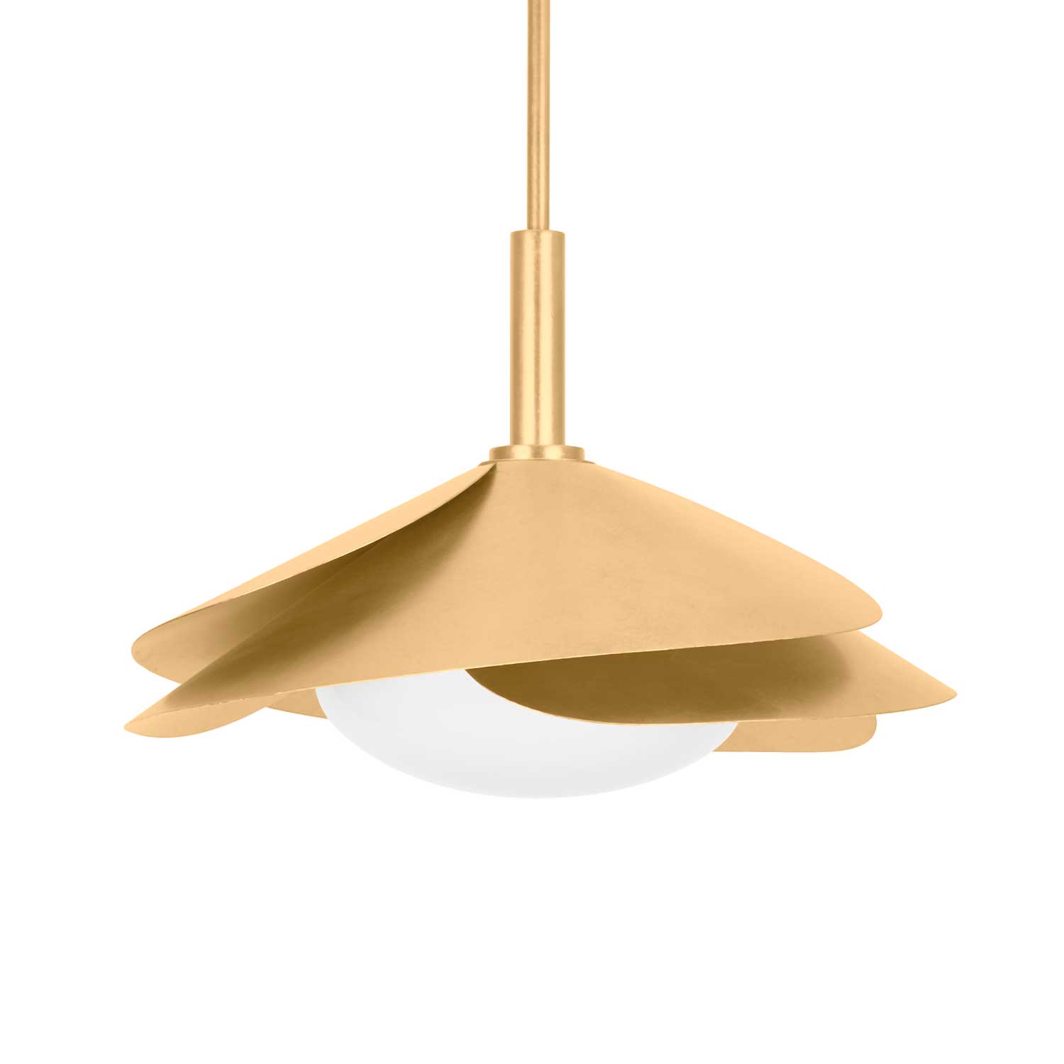 Brookhaven - Lámpara colgante dorada en forma de flor moderna