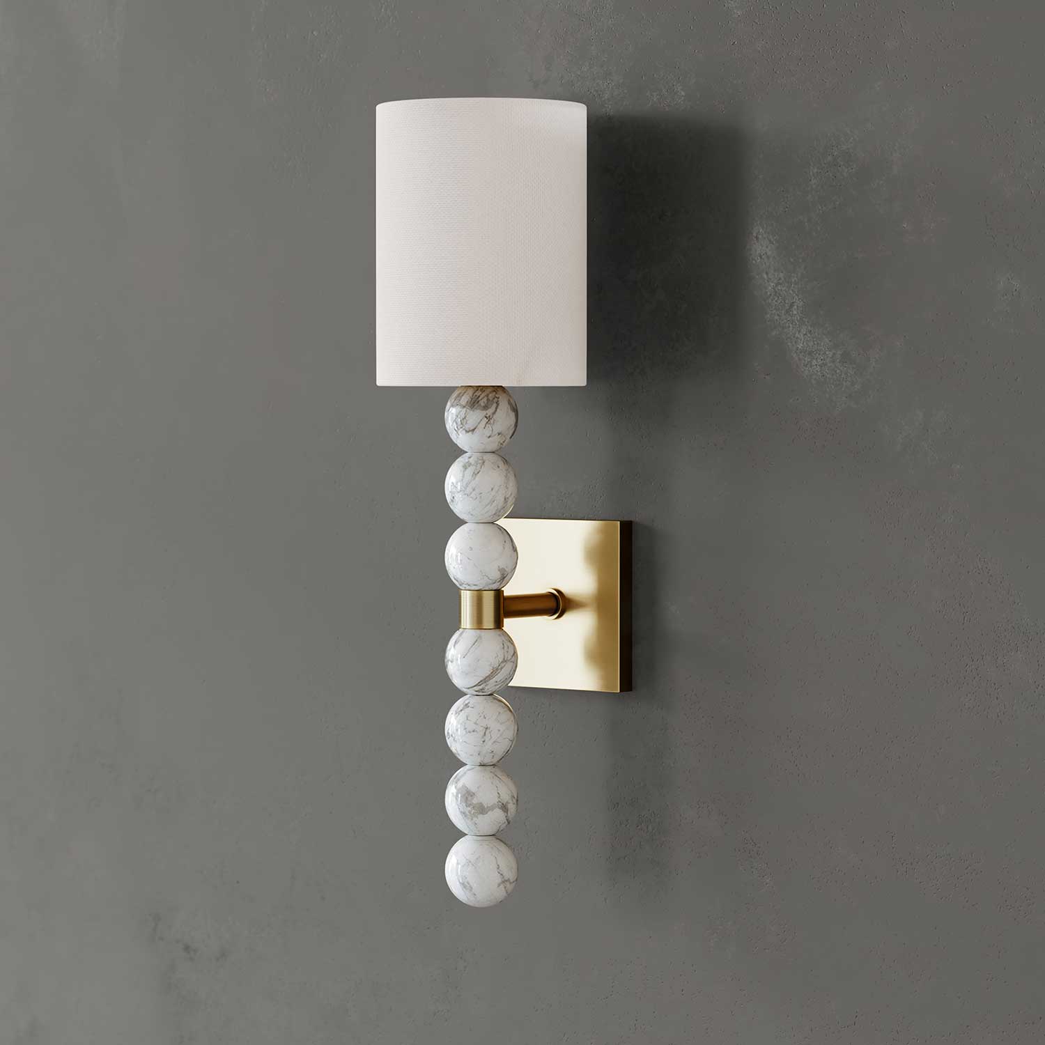 Kodiak - White and gold marble wall sconce design