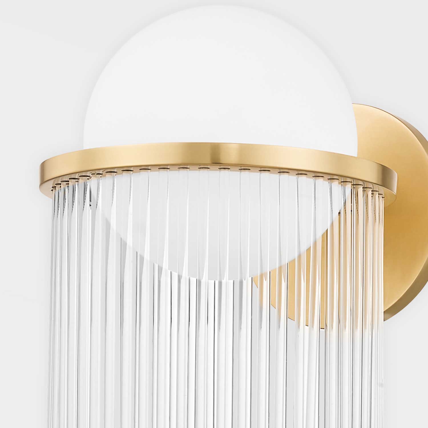 Celestial - Gold wall sconce and art deco design glass