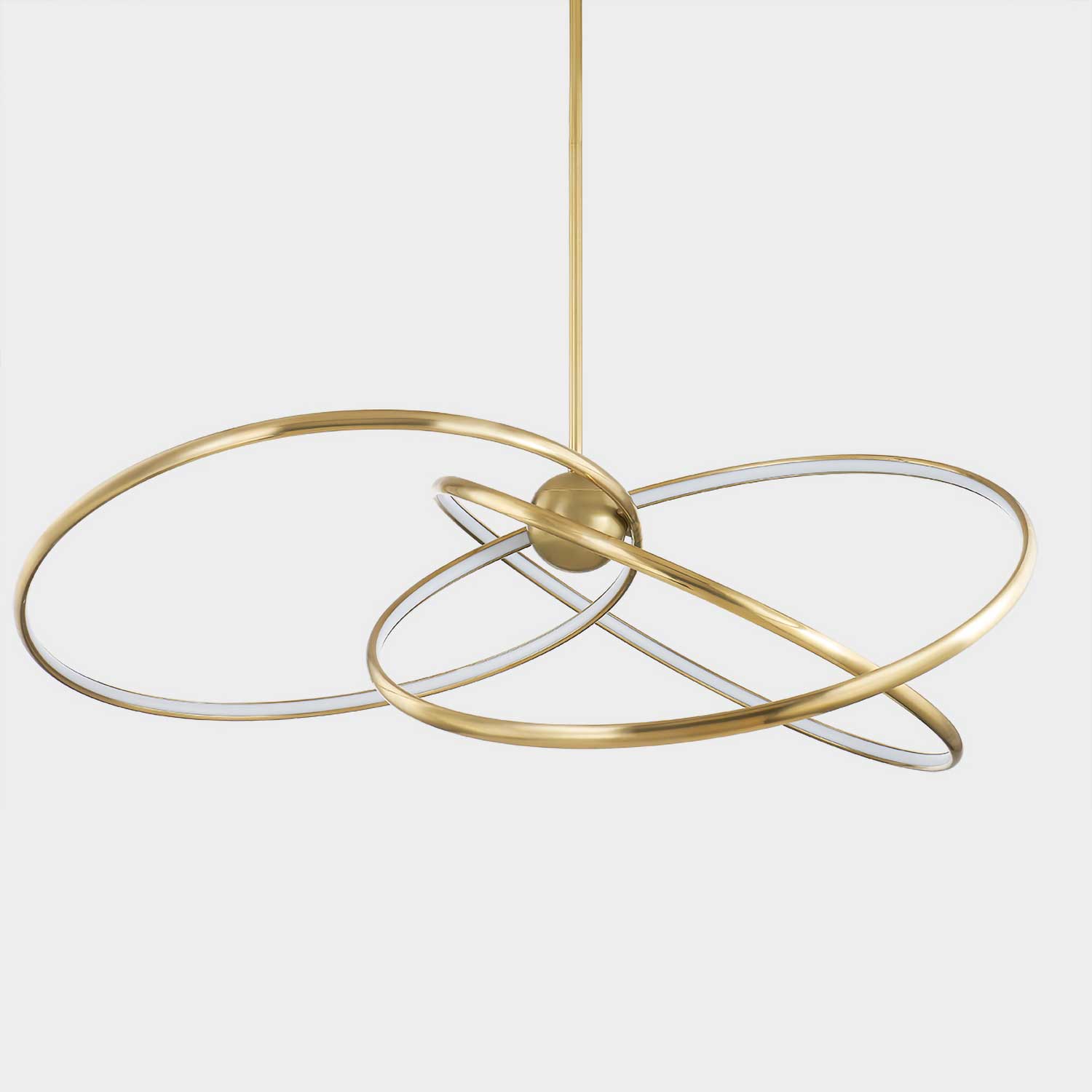 Alula - Elegante hochwertige goldene Pendelleuchte für Wohnzimmer