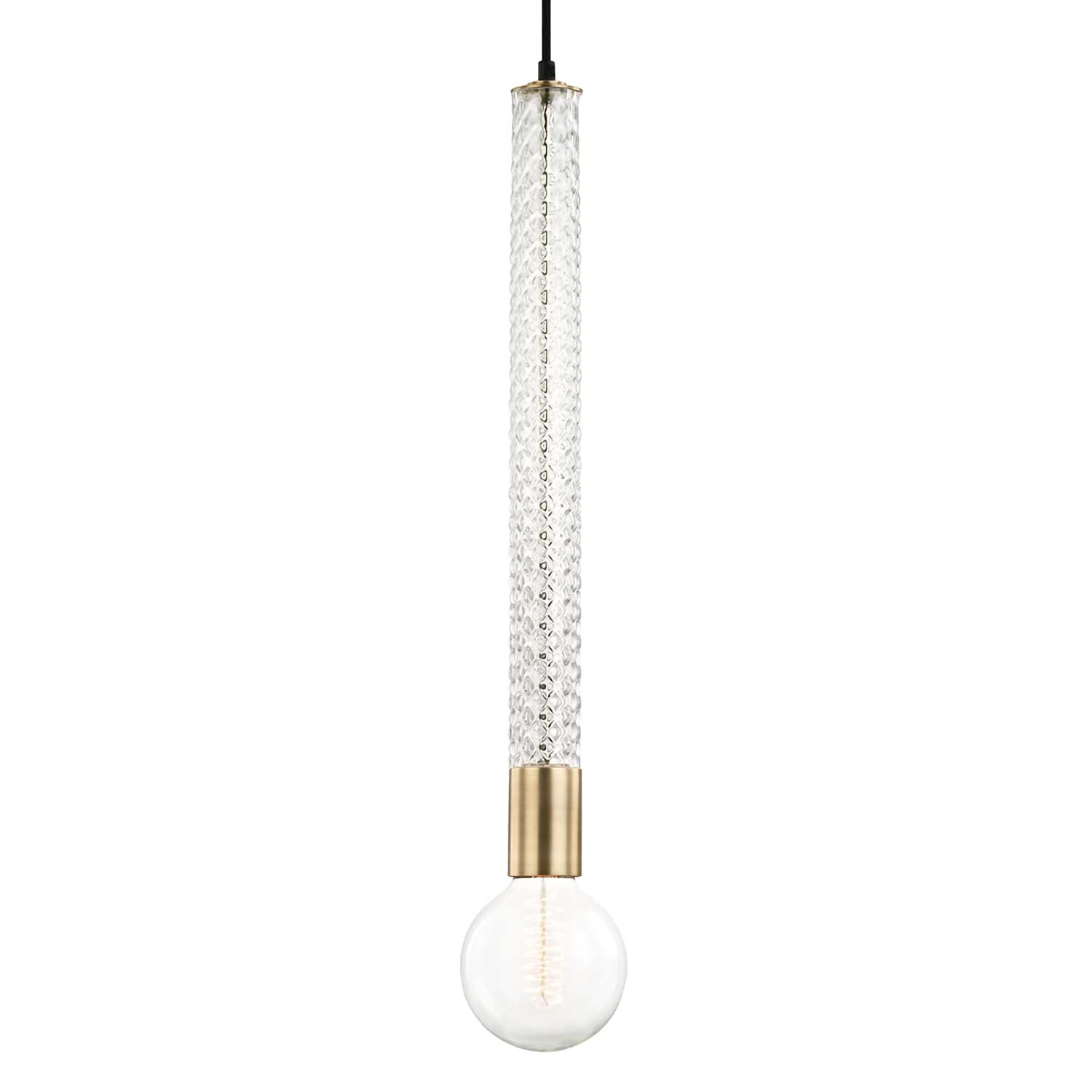 Pippin - Chic suspension in glass and brass or design steel
