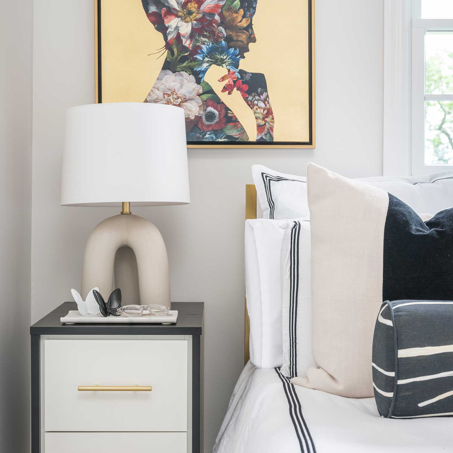 Mills Pond - Lampe de chevet sur pied design en céramique