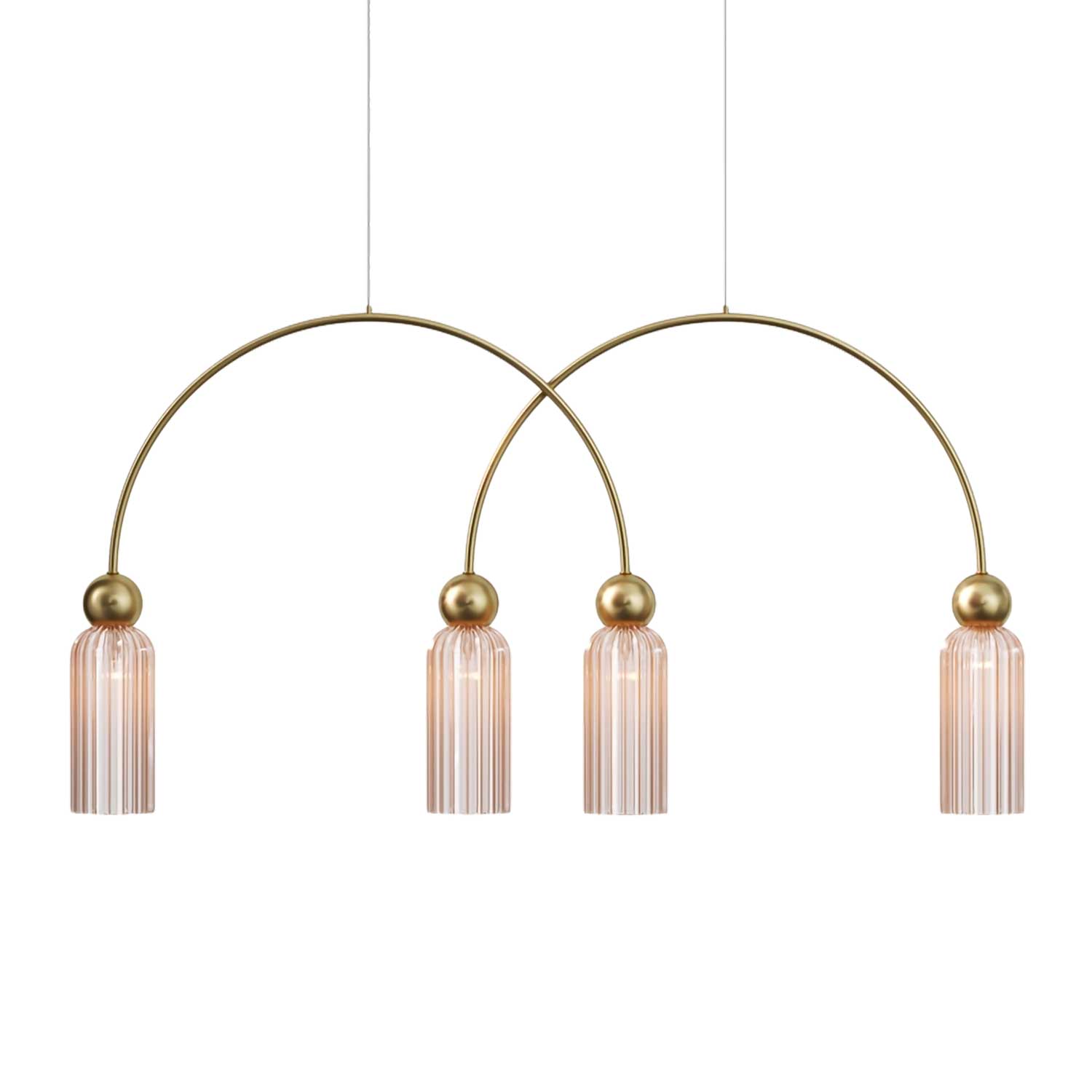 Antic - Chic design chandelier in art deco glass for kitchen