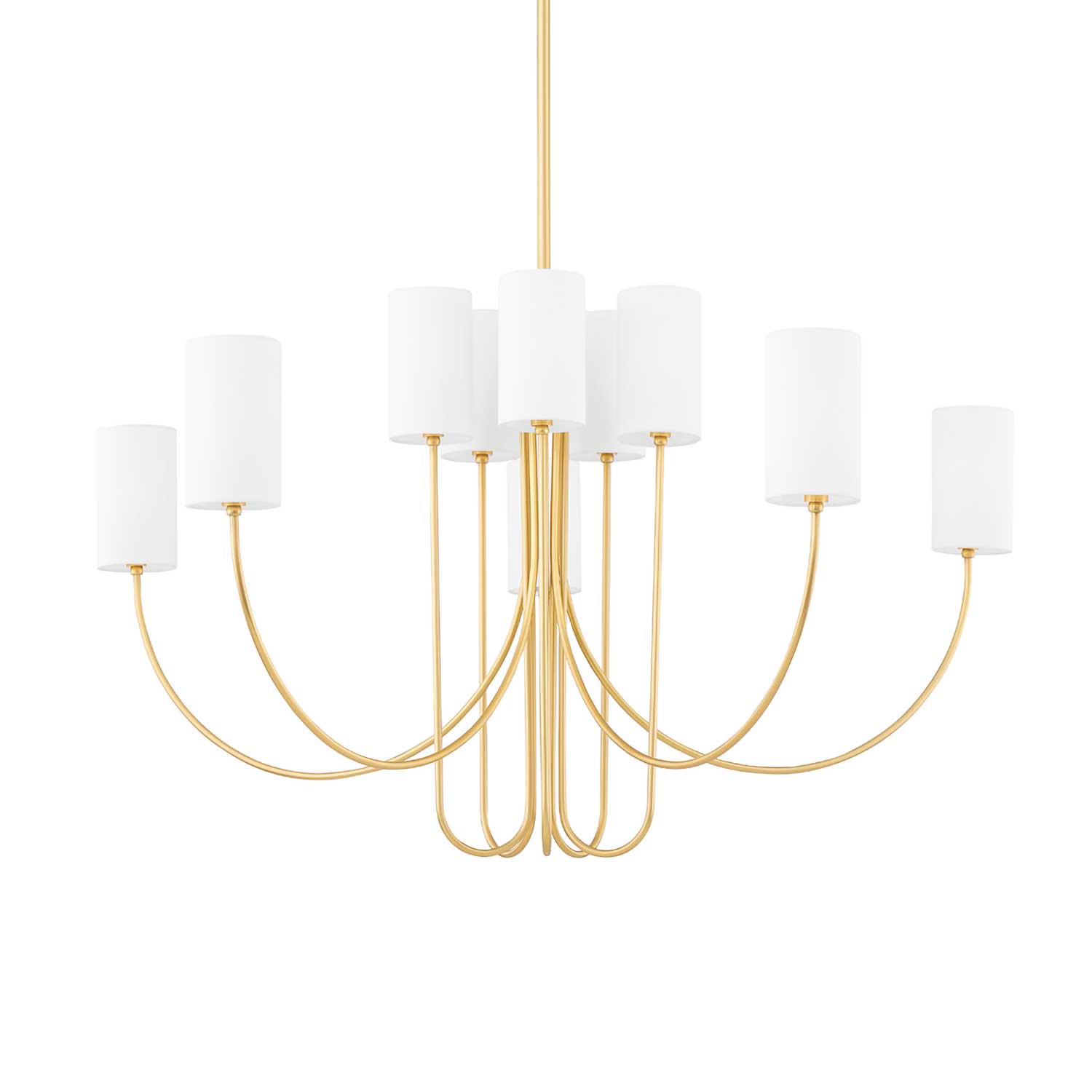 Harlem - Gran candelabro dorado de latón para salón moderno