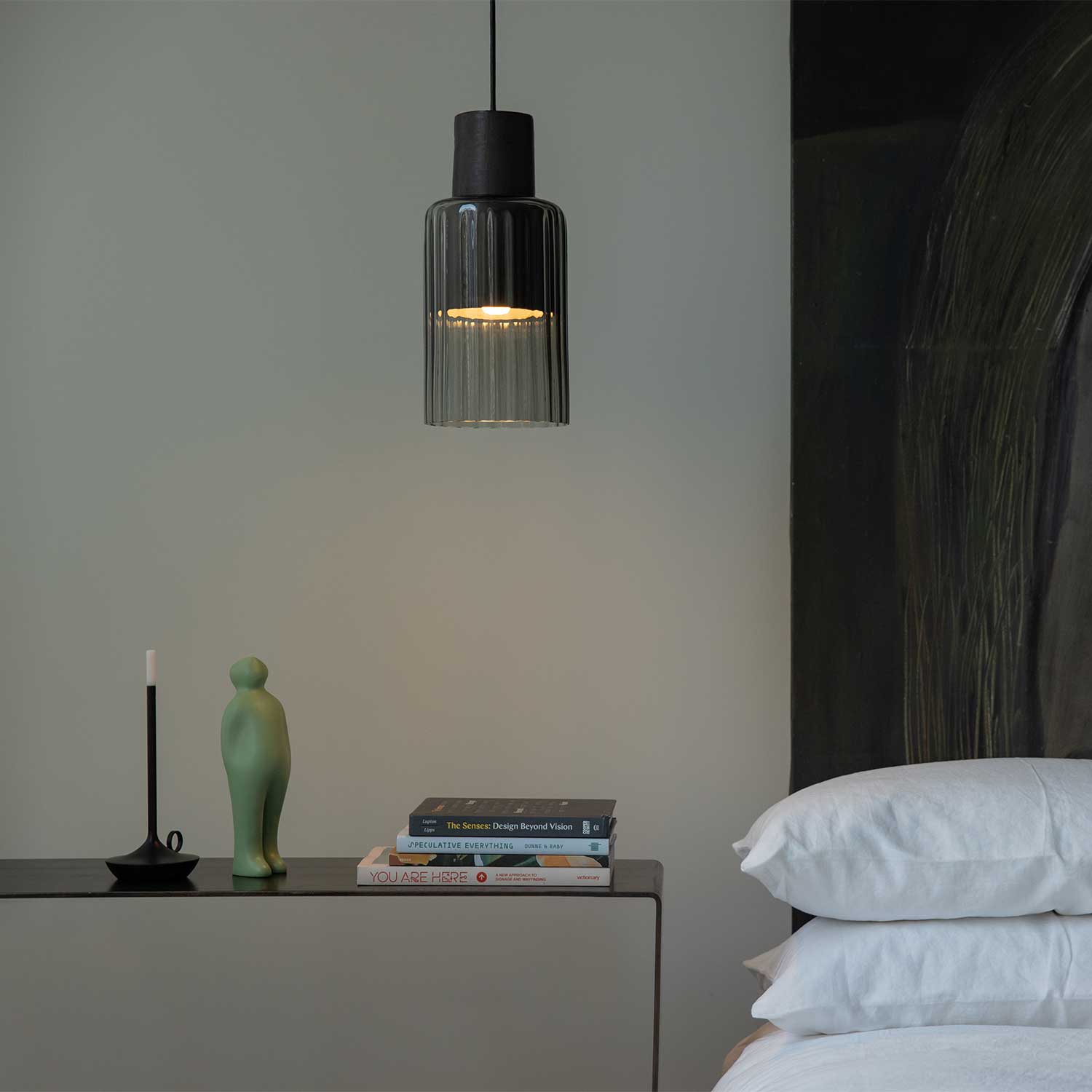 Barro - Lámpara colgante de vidrio de diseño para cocina