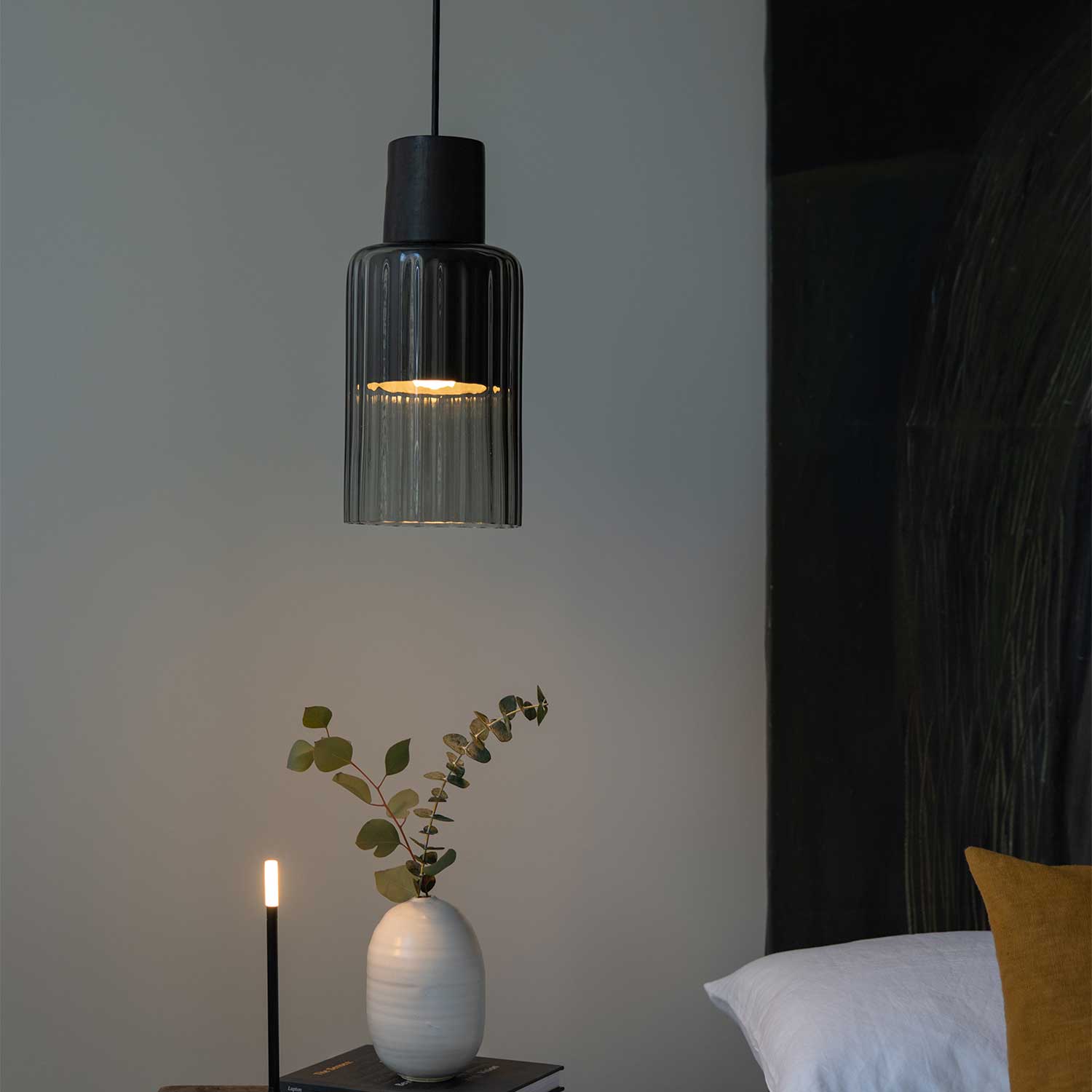 Barro - Lámpara colgante de vidrio de diseño para cocina