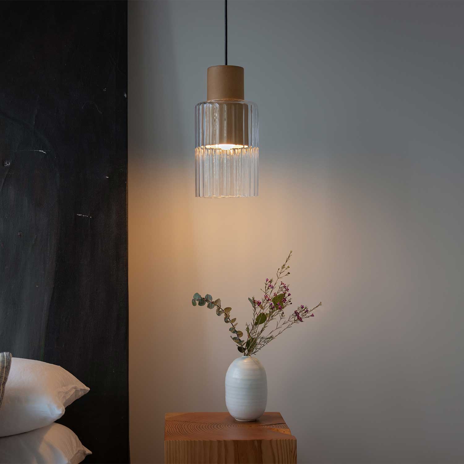 Barro - Lámpara colgante de vidrio de diseño para cocina