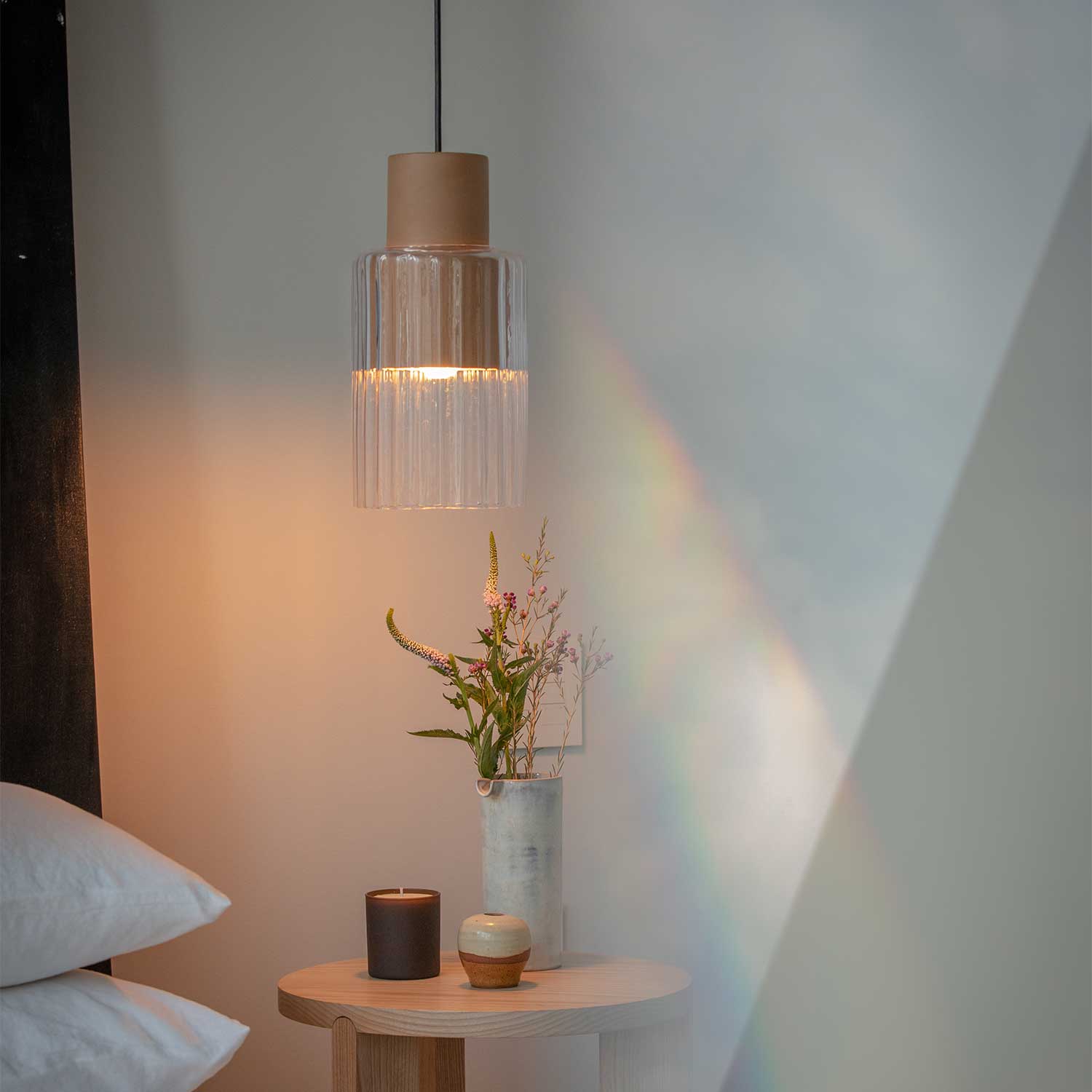 Barro - Lámpara colgante de vidrio de diseño para cocina