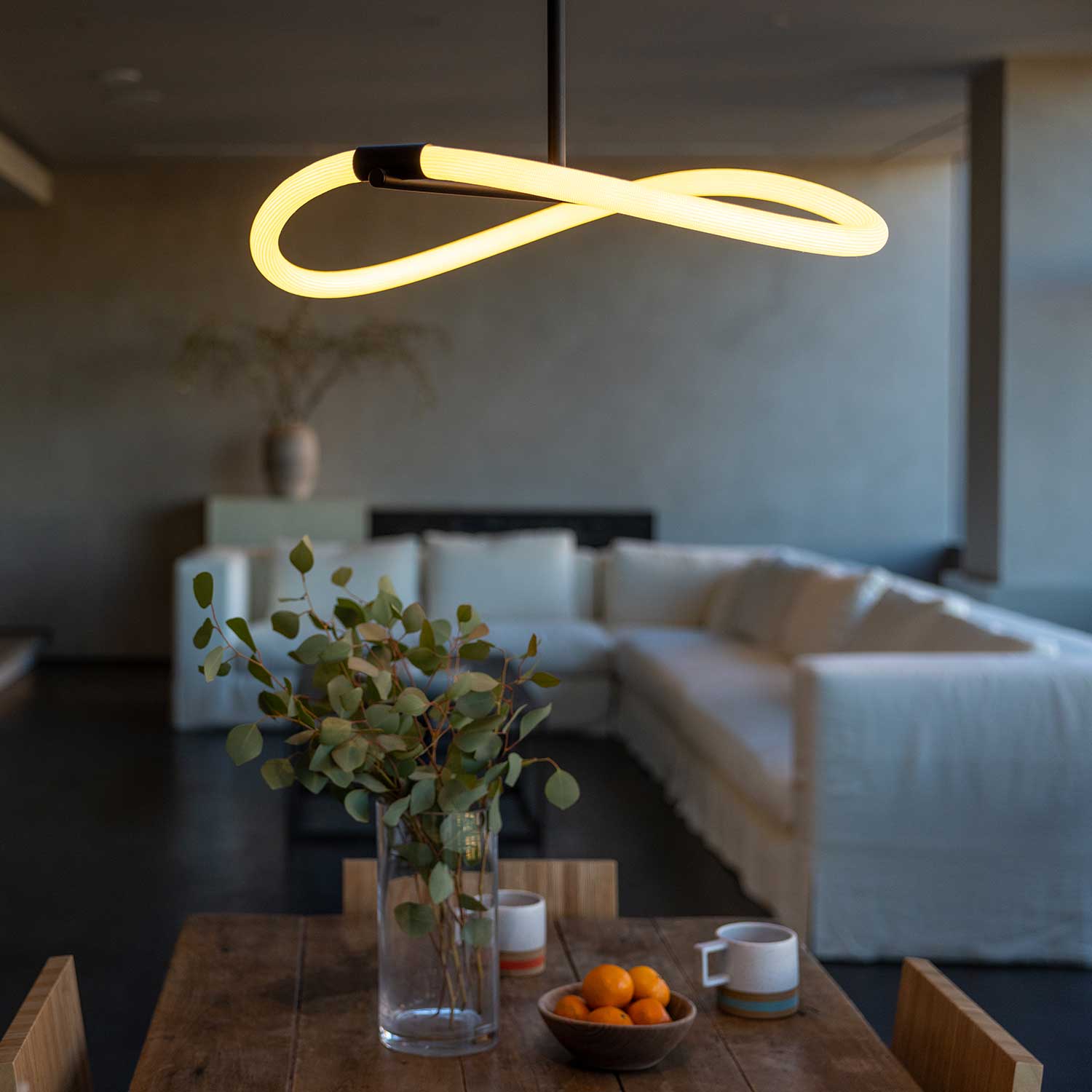 Levity Halo - Lámpara colgante de diseño tubo led para salón