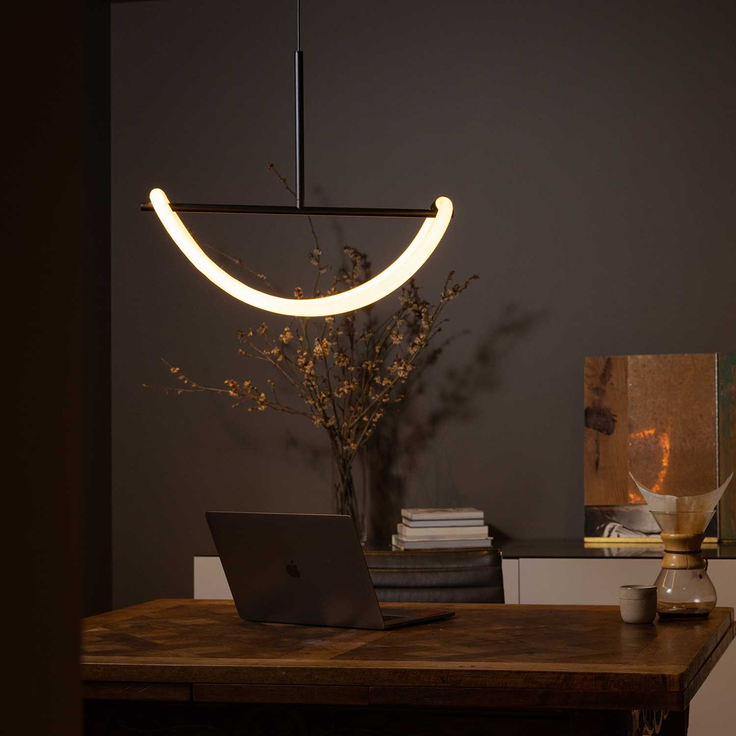 Levity Halo - Lámpara colgante de diseño tubo led para salón