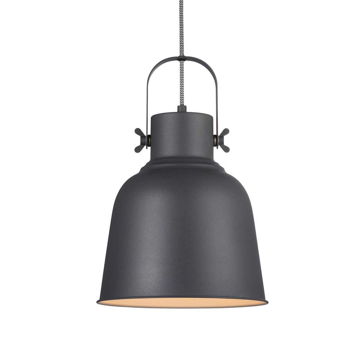 Adrian - Suspension orientable en métal anthracite, style industriel