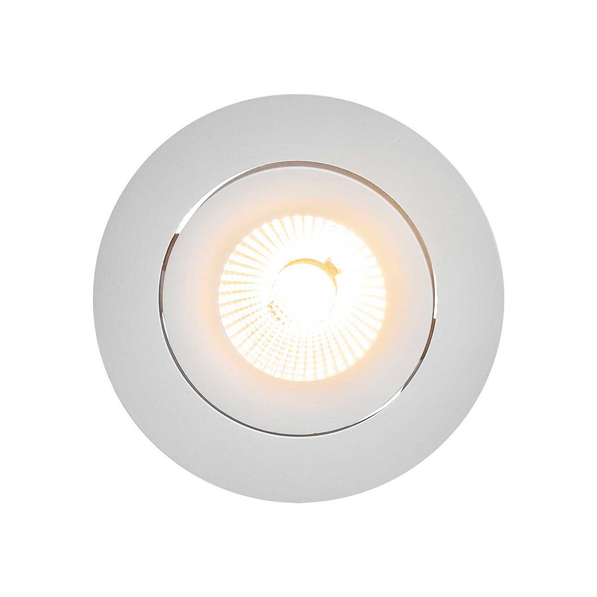 Aliki - Spot encastré LED orientable en aluminium blanc, IP44 et rendu des couleurs Ra90