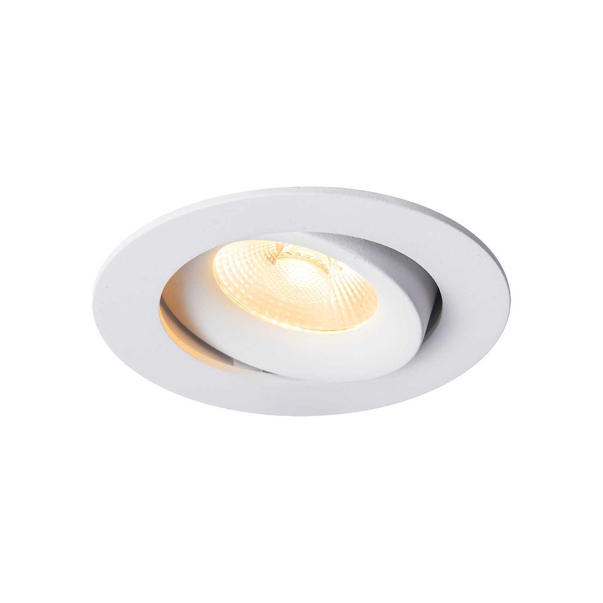Aliki - Spot encastré LED orientable en aluminium blanc, IP44 et rendu des couleurs Ra90