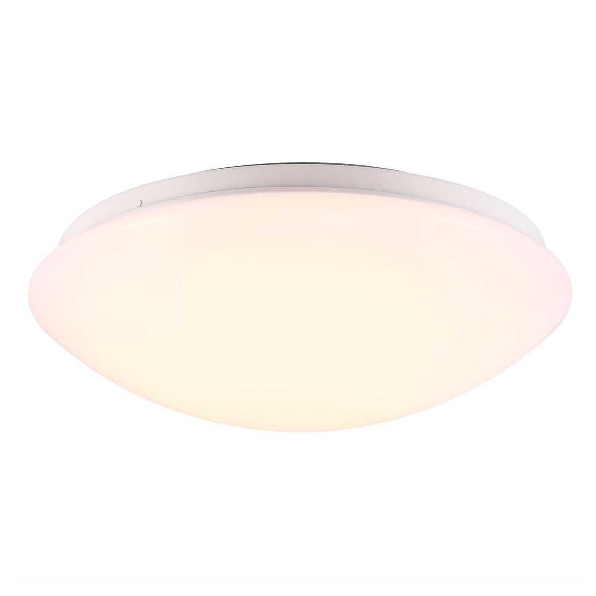Ask - Plafonnier LED 28 ou 36 cm en métal et plastique opalin, IP44