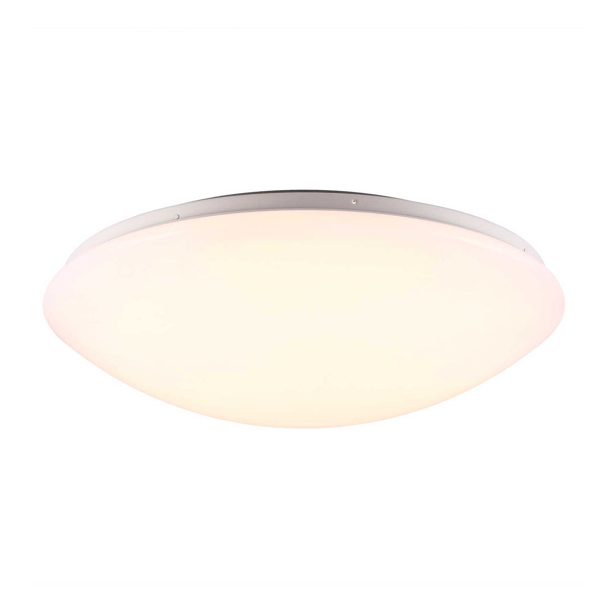 Ask - Plafonnier LED 41 cm en métal et plastique opalin, IP44