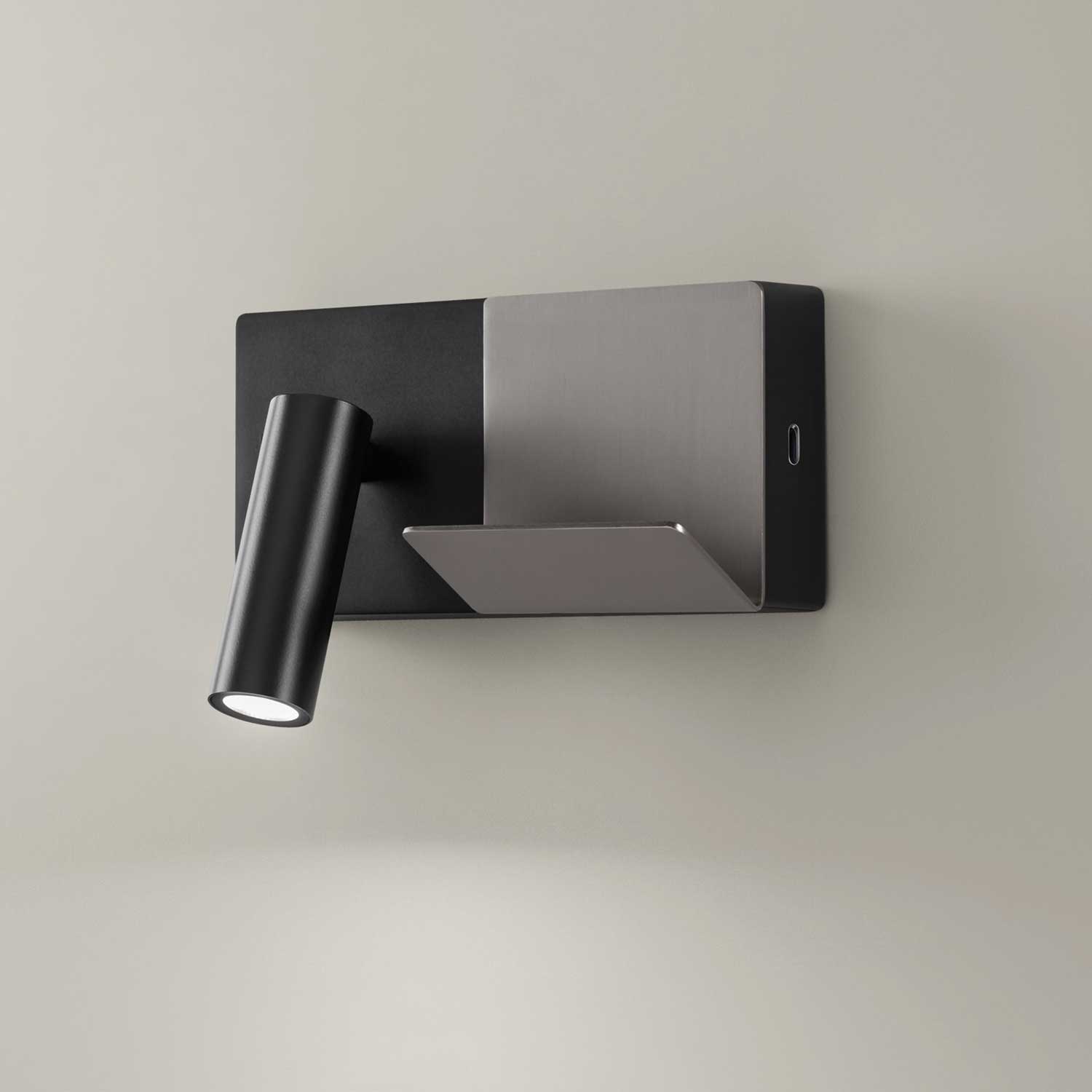 E-lamp Mini - Wall reading lamp with LED and USB-C charger