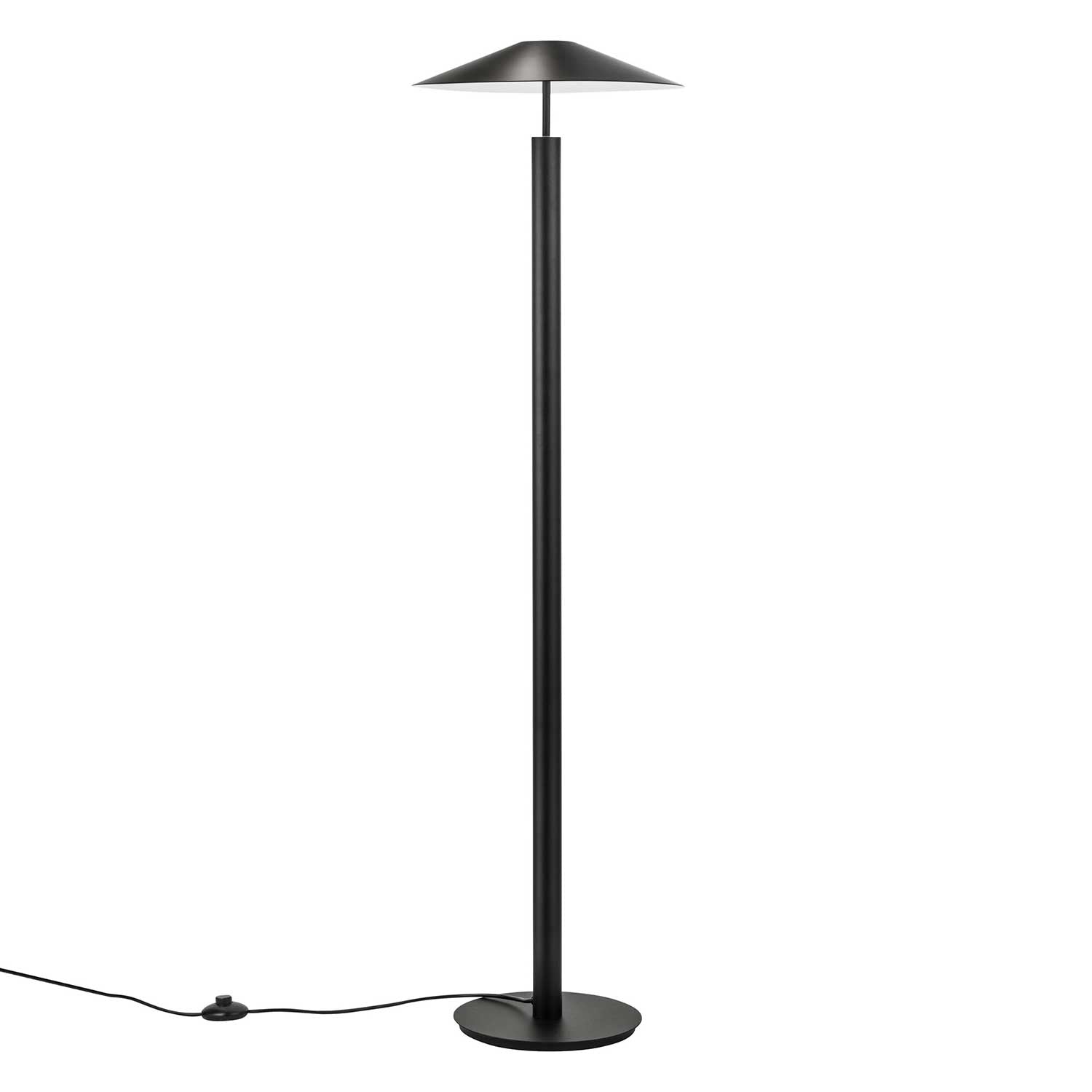 H - Lampadaire LED en acier design pour chambre ou salon