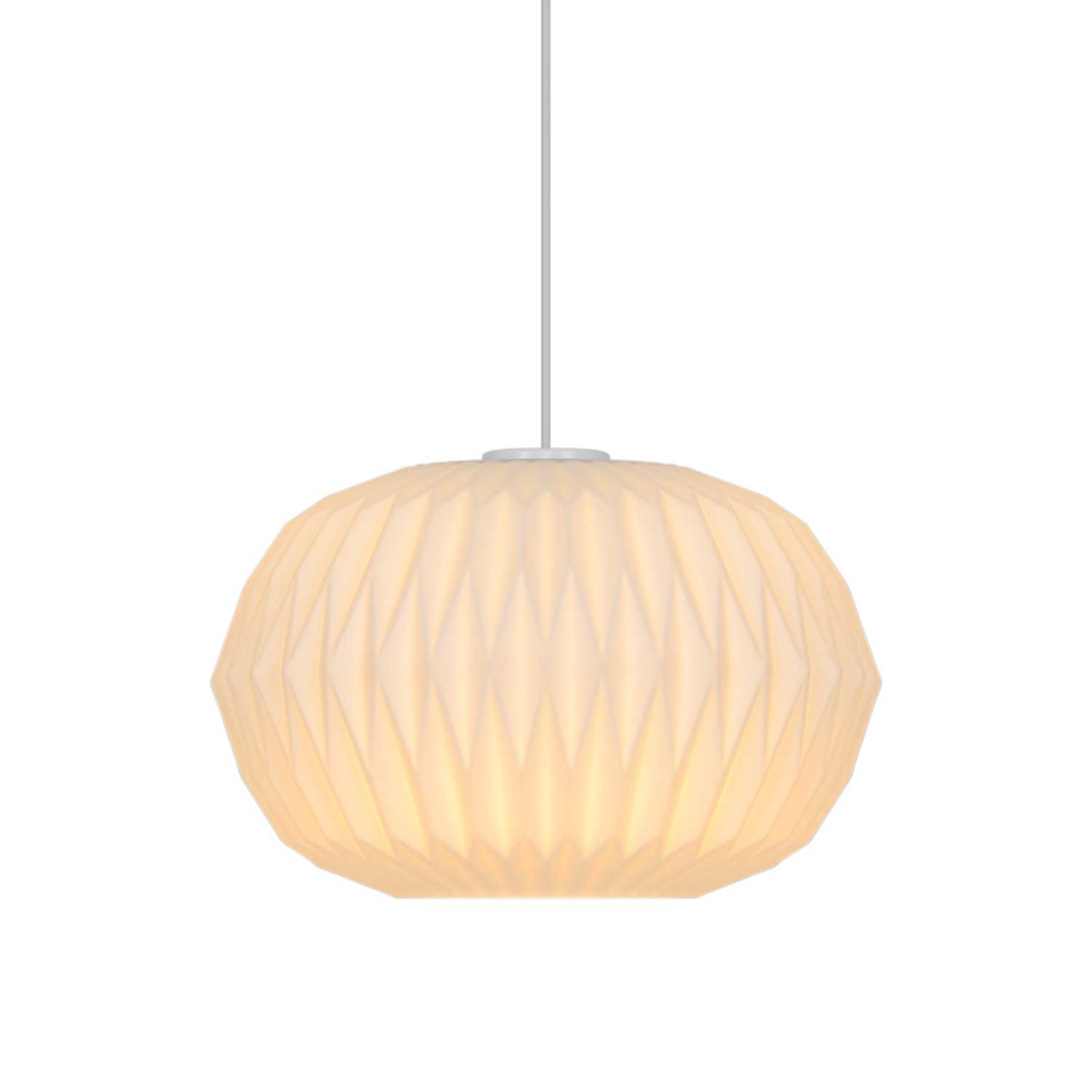 Aviana - Suspension en verre effet plissé pour salon zen