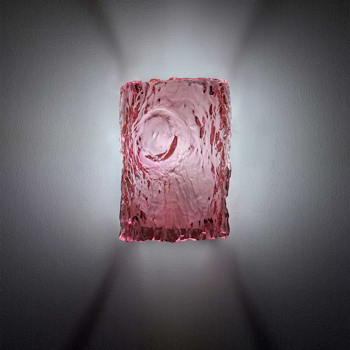 Oak 01 - Applique murale en verre et acier