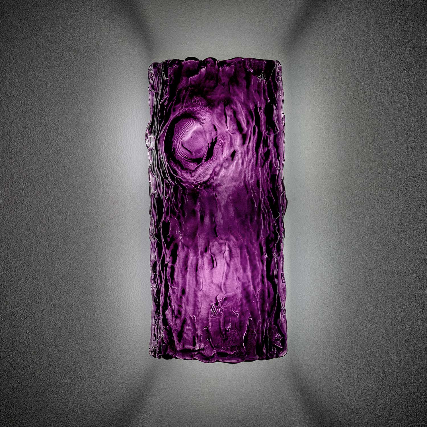 Oak 02 - Applique murale en verre et acier