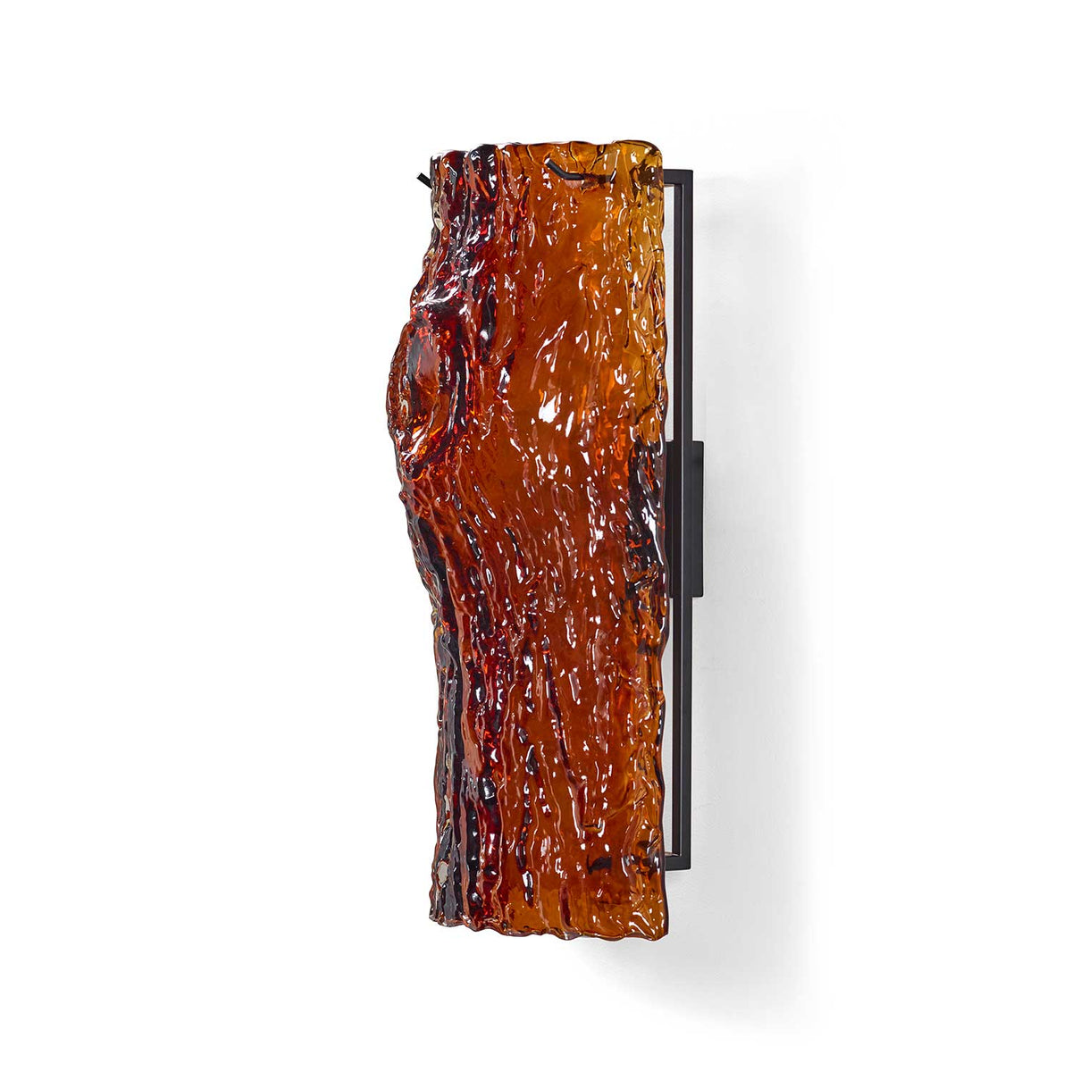 Oak 02 - Applique murale en verre et acier
