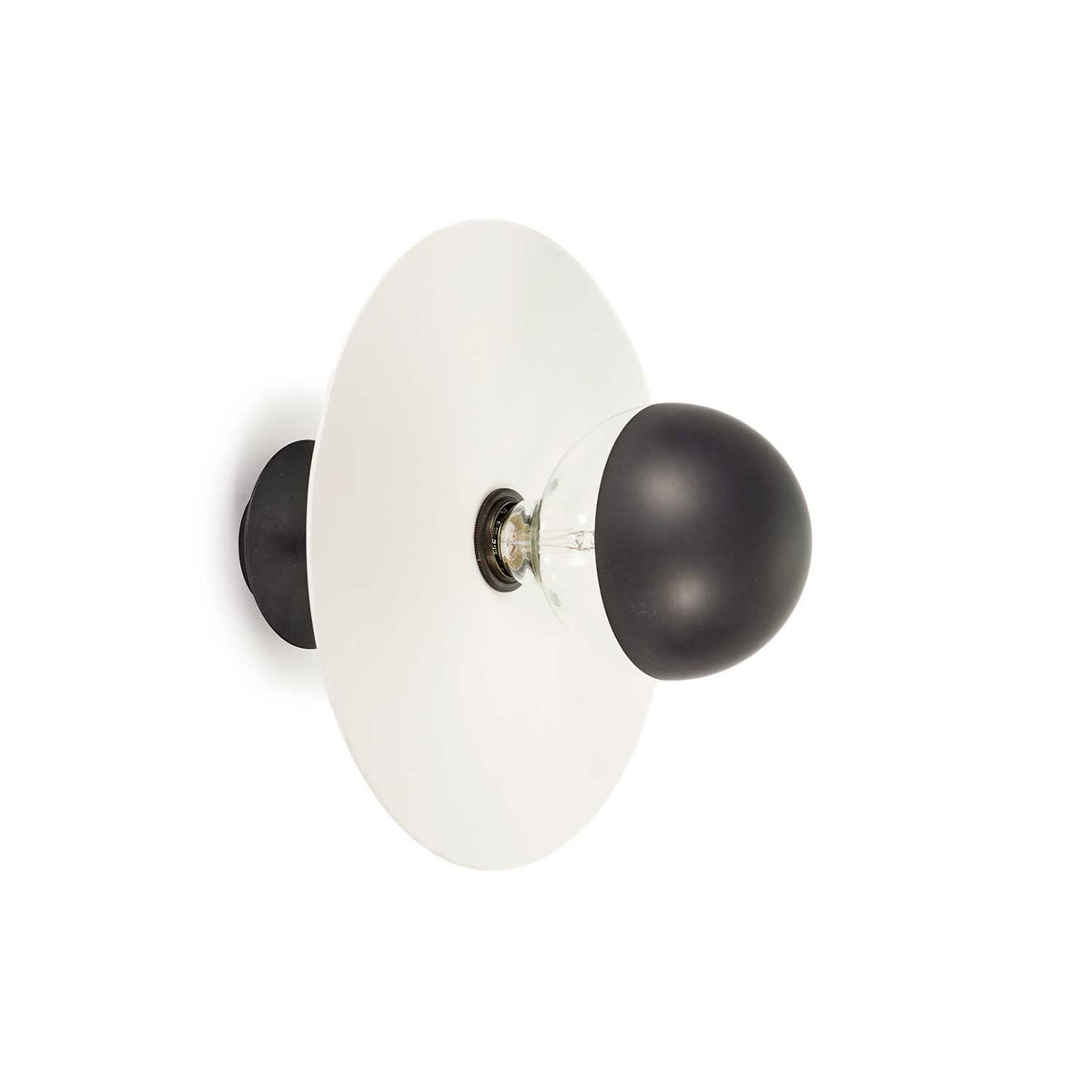 Eclipse 2 - Applique murale en acier et porcelaine, style minimaliste