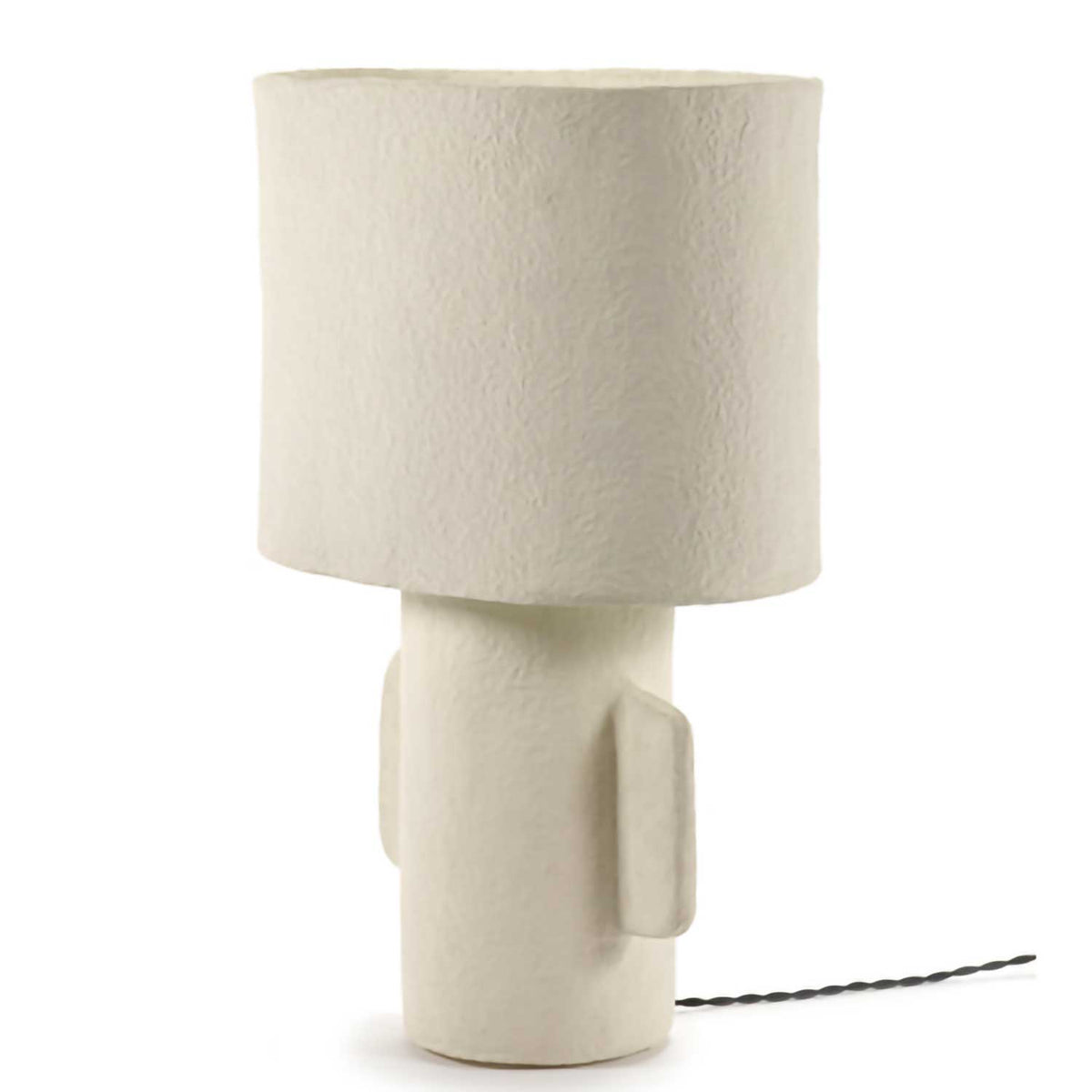 Earth - Lampe à poser en papier mâché, style wabi-sabi