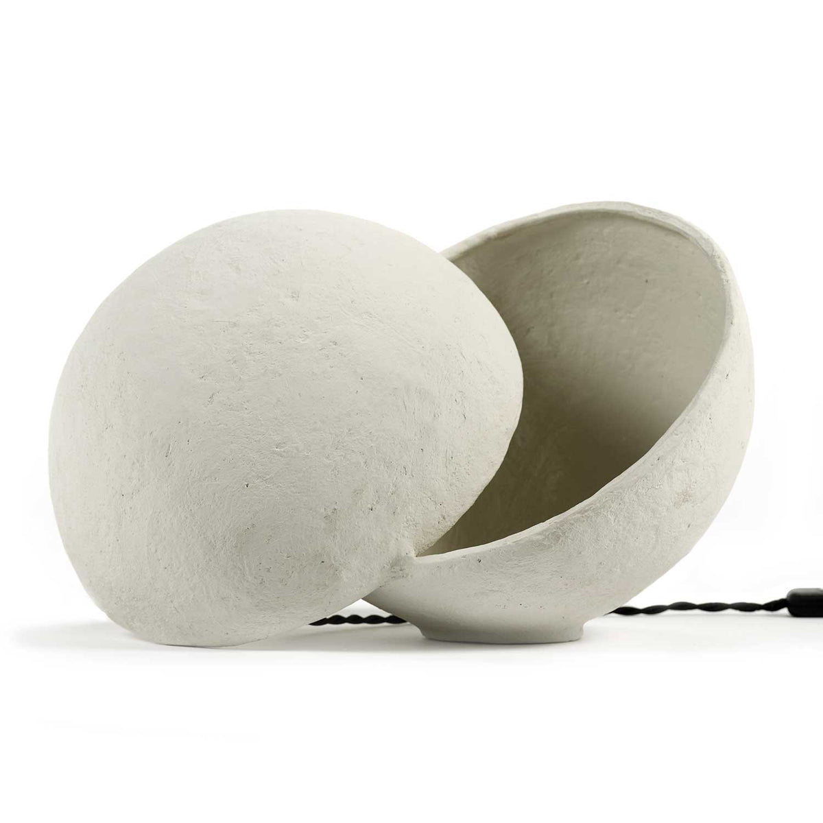 Earth - Lampe à poser en papier mâché, style wabi-sabi