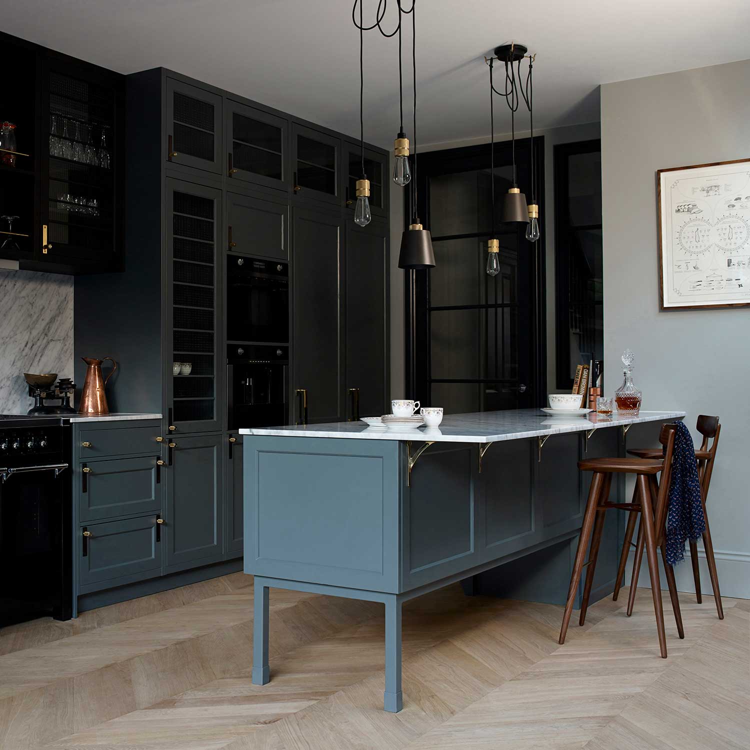 Hooked 3.0 Mix - Lampadario in metallo design industriale per sala da pranzo