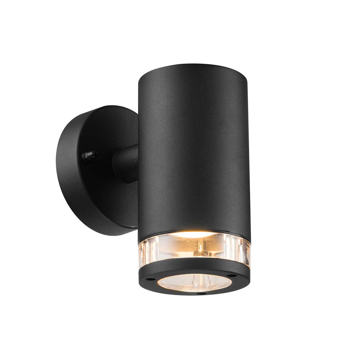 Birk Single - Applique murale d’extérieur en aluminium noir à spot GU10, style moderne