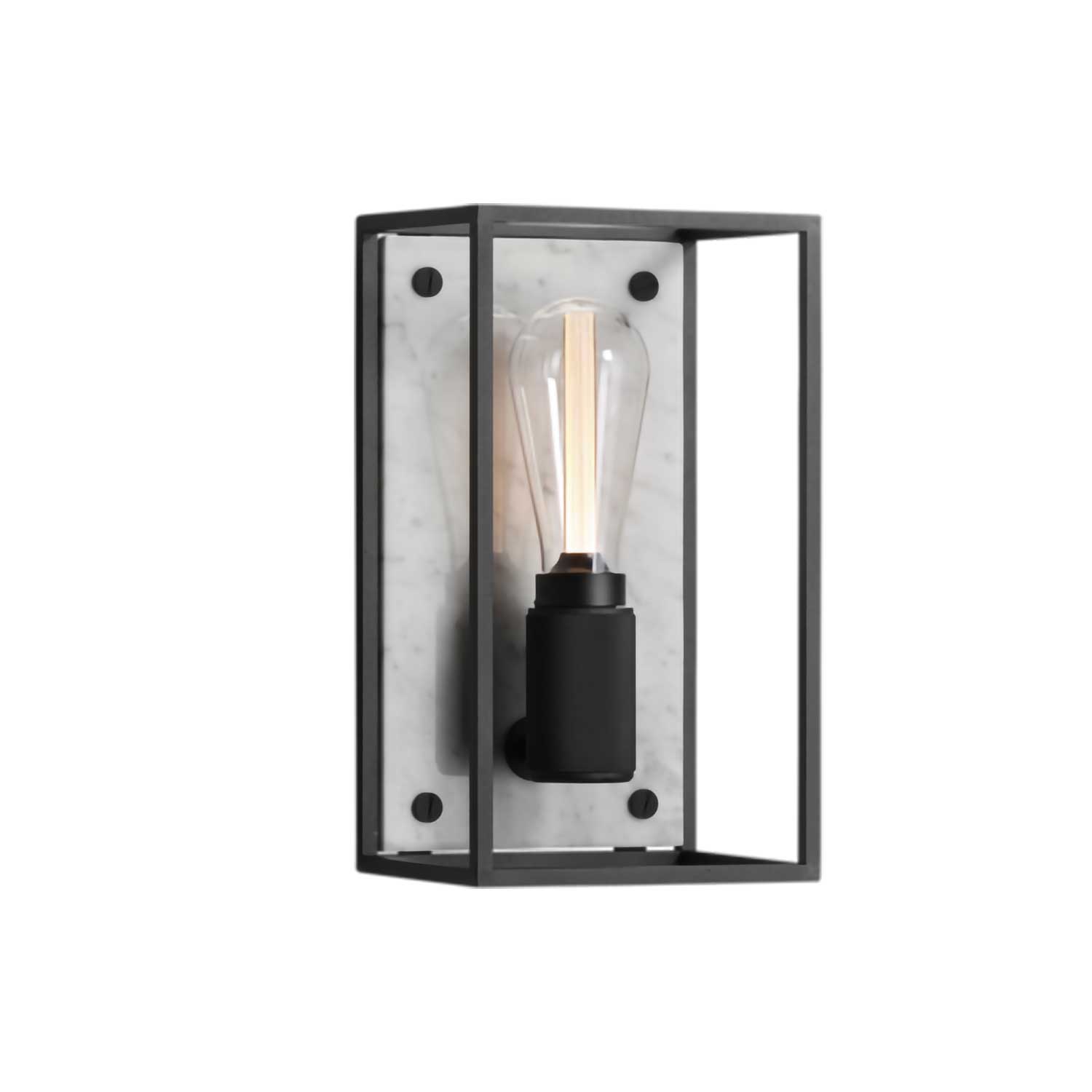Caged Wall Medium - Contemporary design metal cage wall sconce