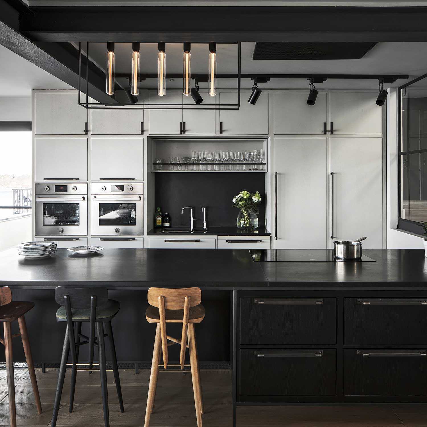 Caged 5.0 Cross - Plafonnier xxl pour cuisine design industriel