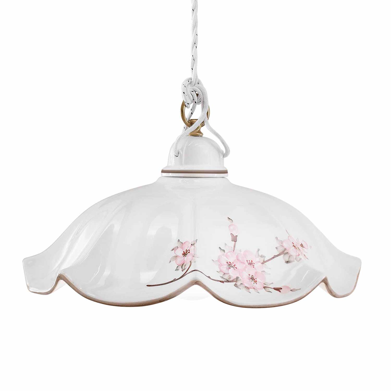 Belluno - Suspension blanche et fleurs pour cuisine vintage