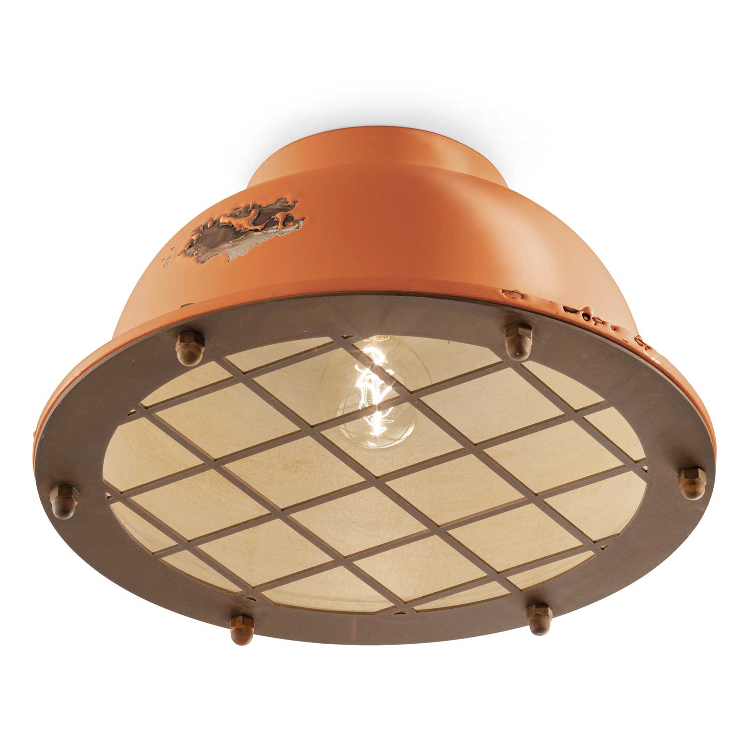 Industrial - Plafón industrial para comedor estilo retro