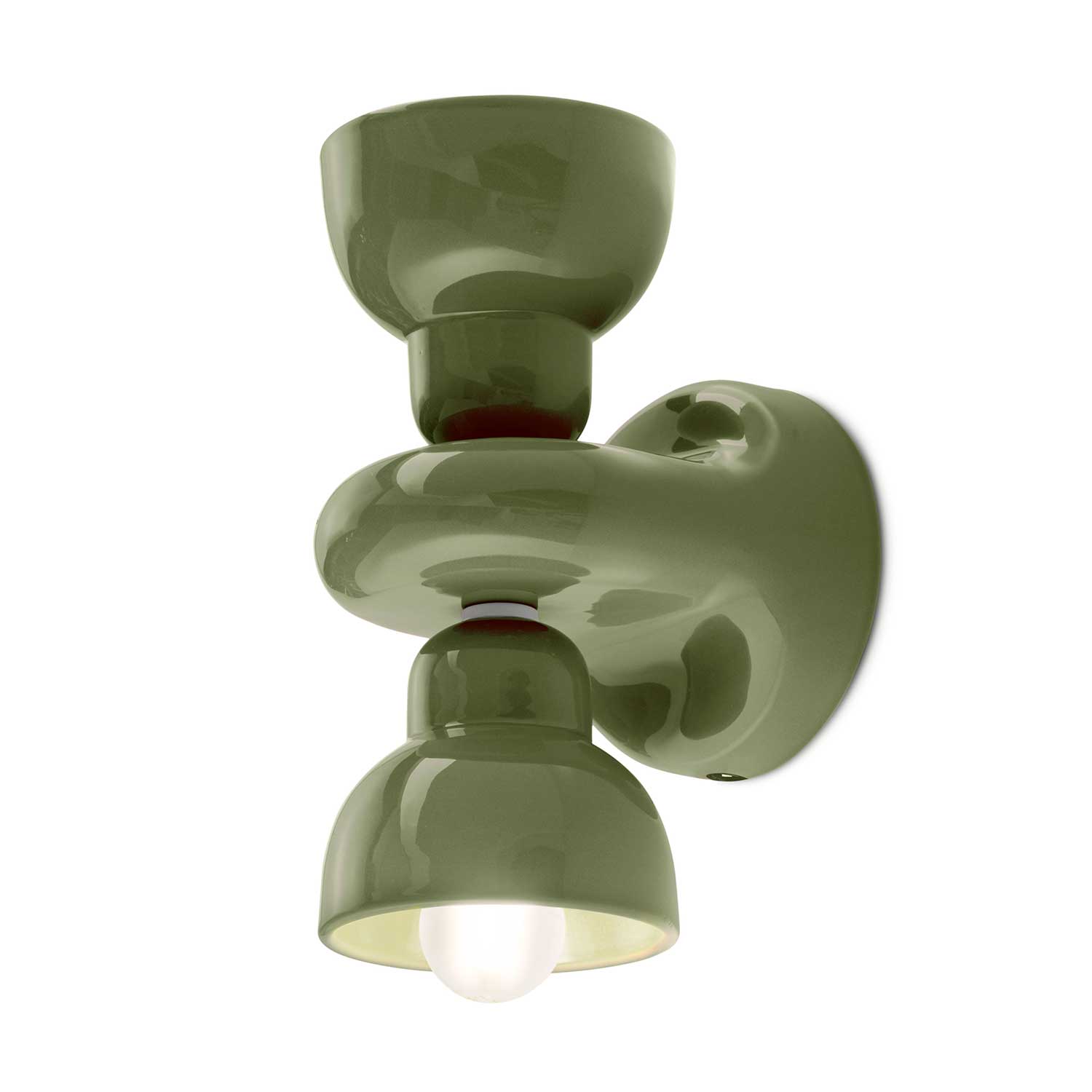 Berimbau - Applique murale en céramique design éclairage haut et bas