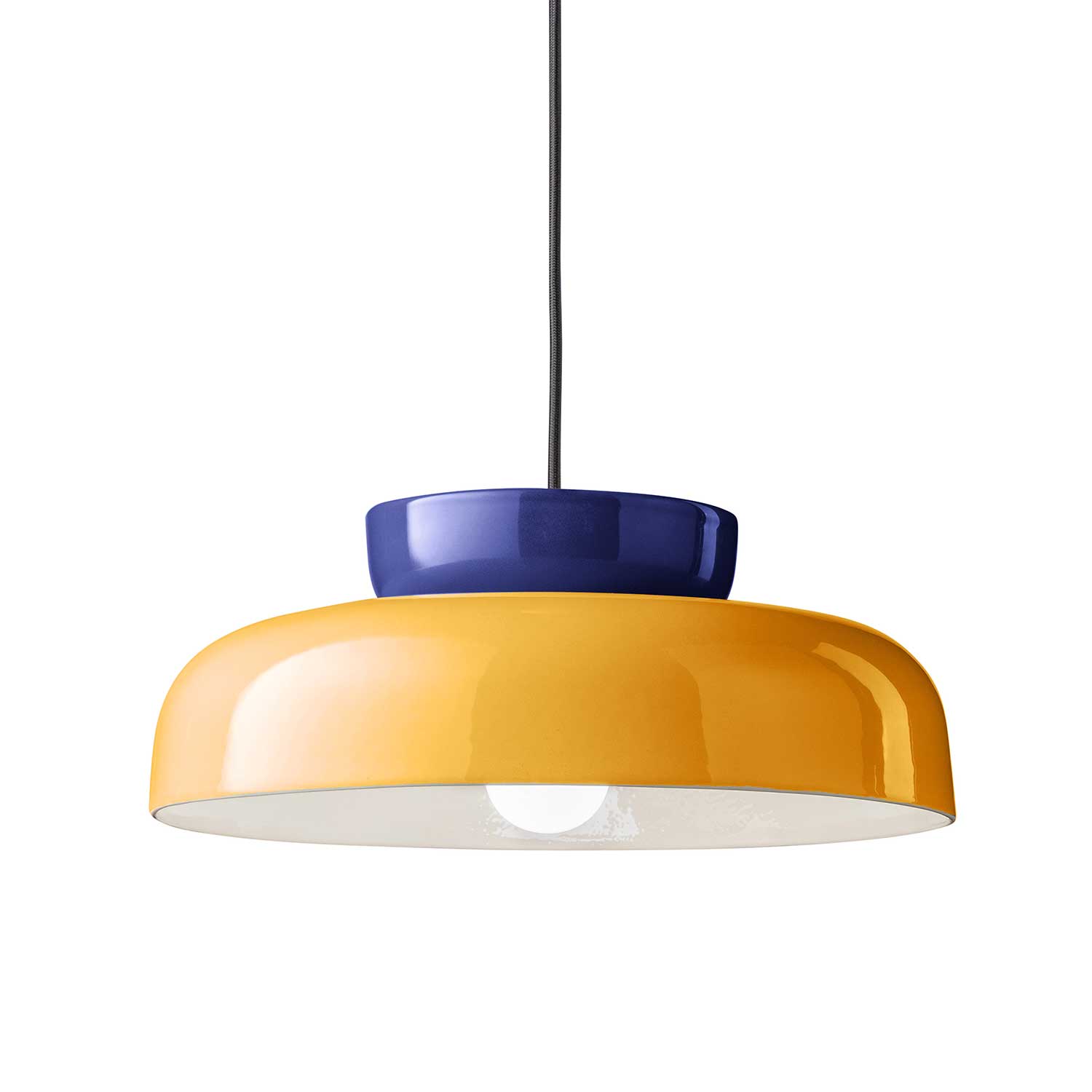 Maracana - Suspension design en céramique bicolore pour cuisine moderne