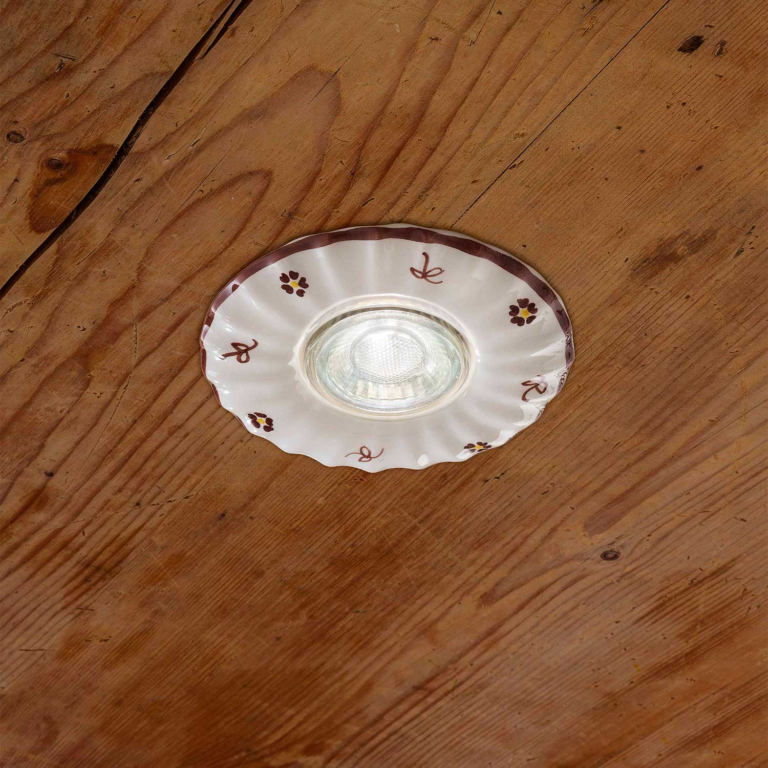 Pescara - Spot en céramique fleurie style vintage