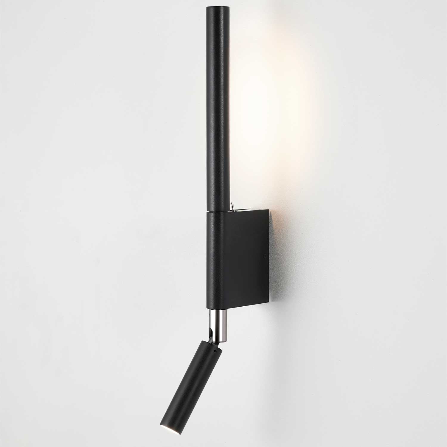 Canut - Aplique de pared con luz de lectura LED de acero para dormitorio