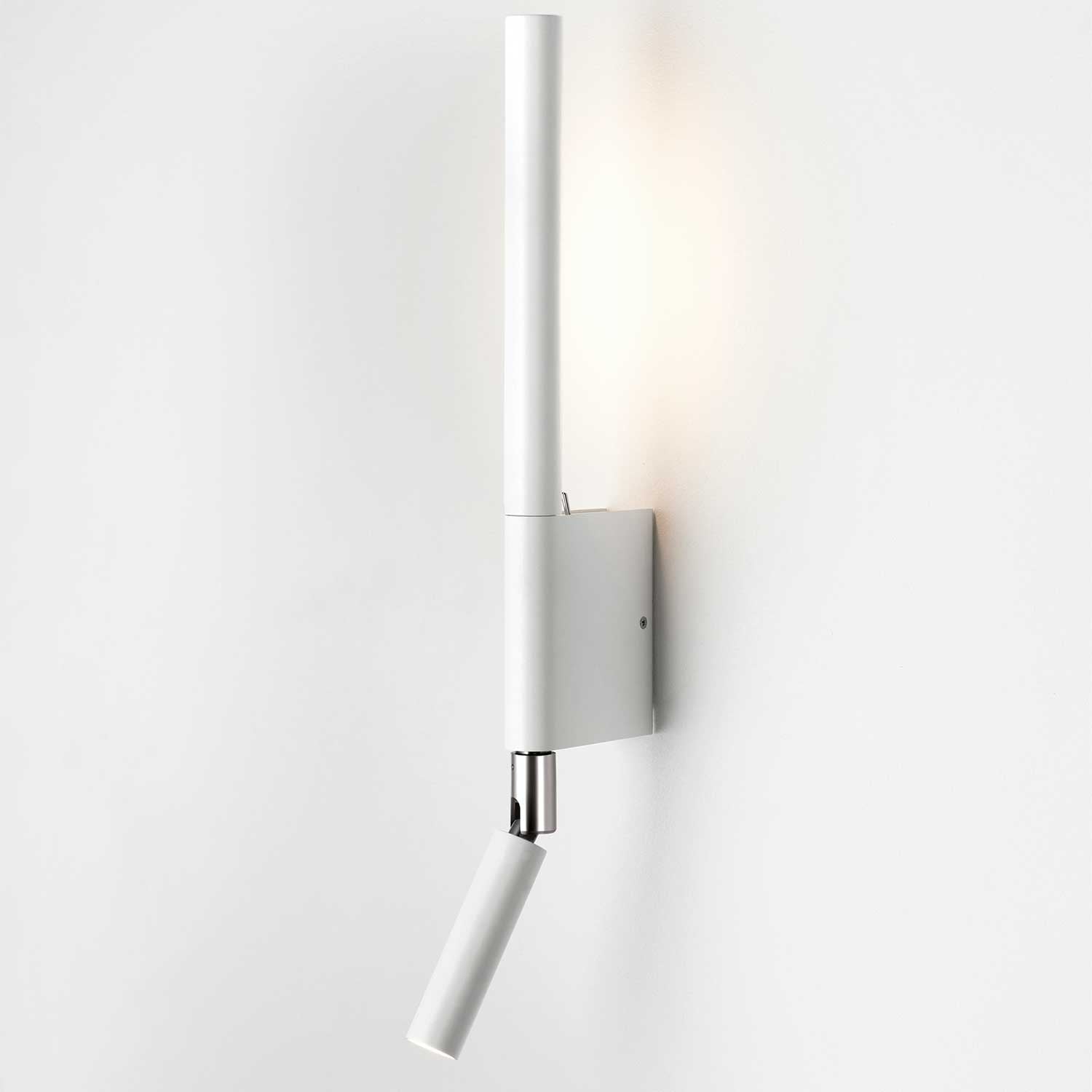 Canut - Aplique de pared con luz de lectura LED de acero para dormitorio