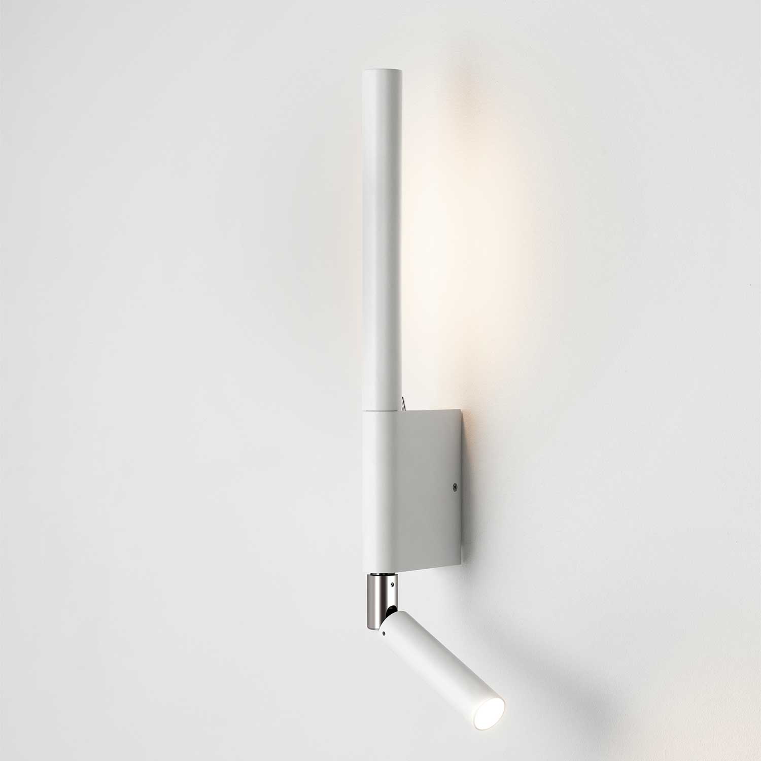 Canut - Aplique de pared con luz de lectura LED de acero para dormitorio