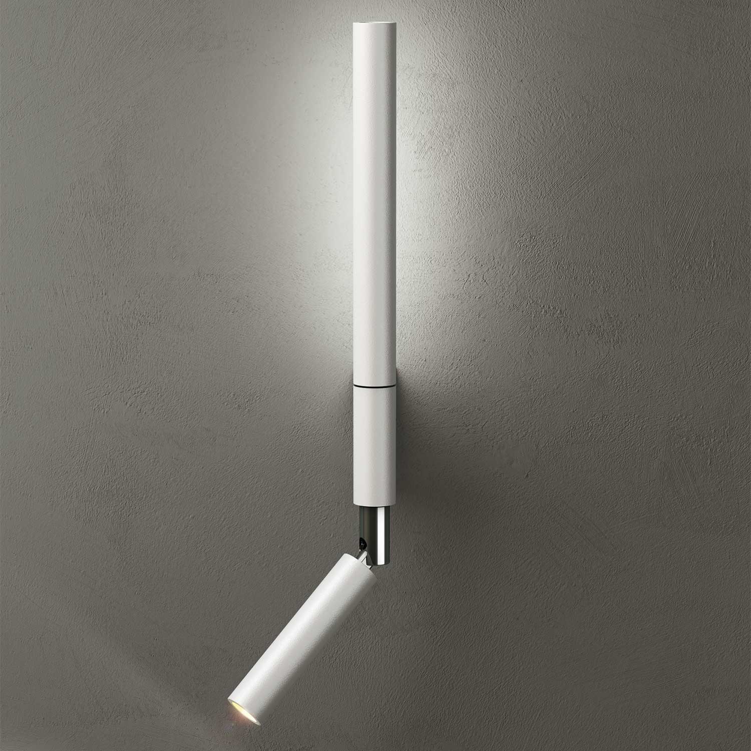 Canut - Aplique de pared con luz de lectura LED de acero para dormitorio