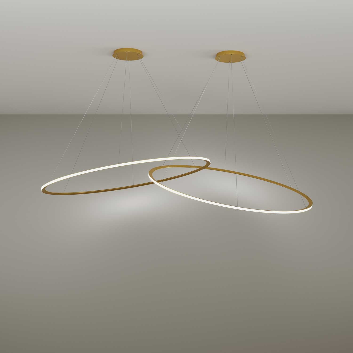 Circular Outward - Large LED ring design chandelier for living room