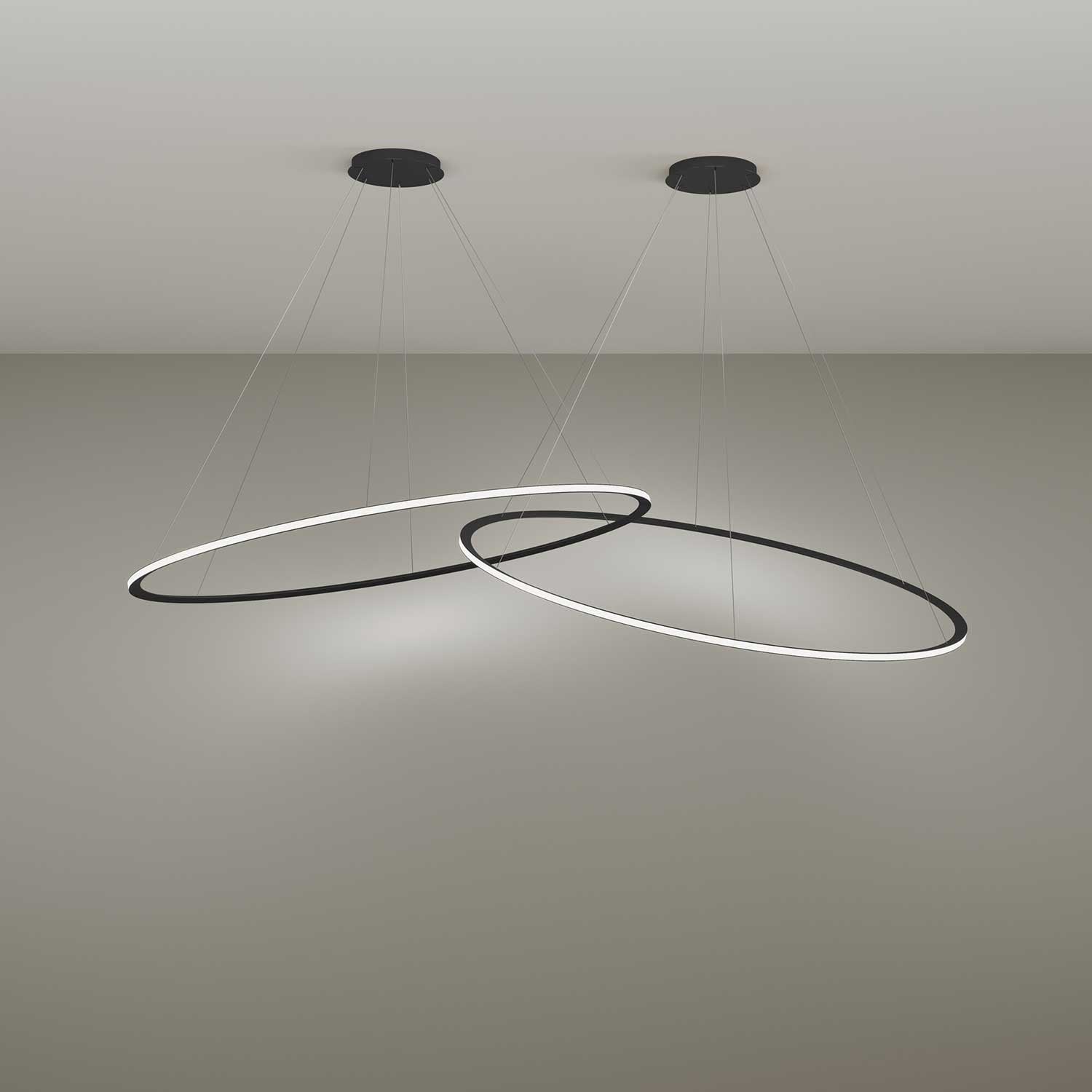 Circular Outward - Large LED ring design chandelier for living room