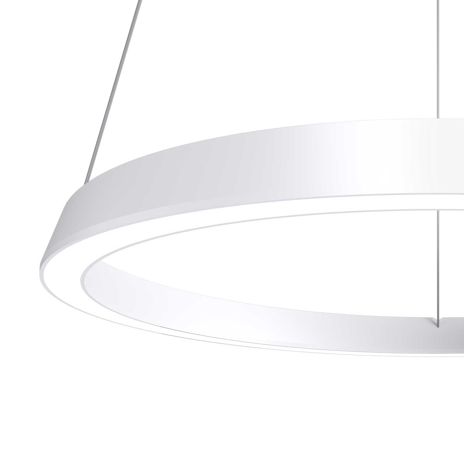 Круглая подвесная лампа вниз - Большая светодиодная подвеска кольцо дизайн для гостиной