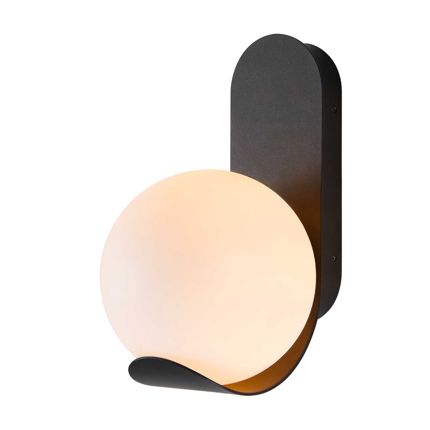 Dalius - Applique da parete esterna moderna sfera in vetro