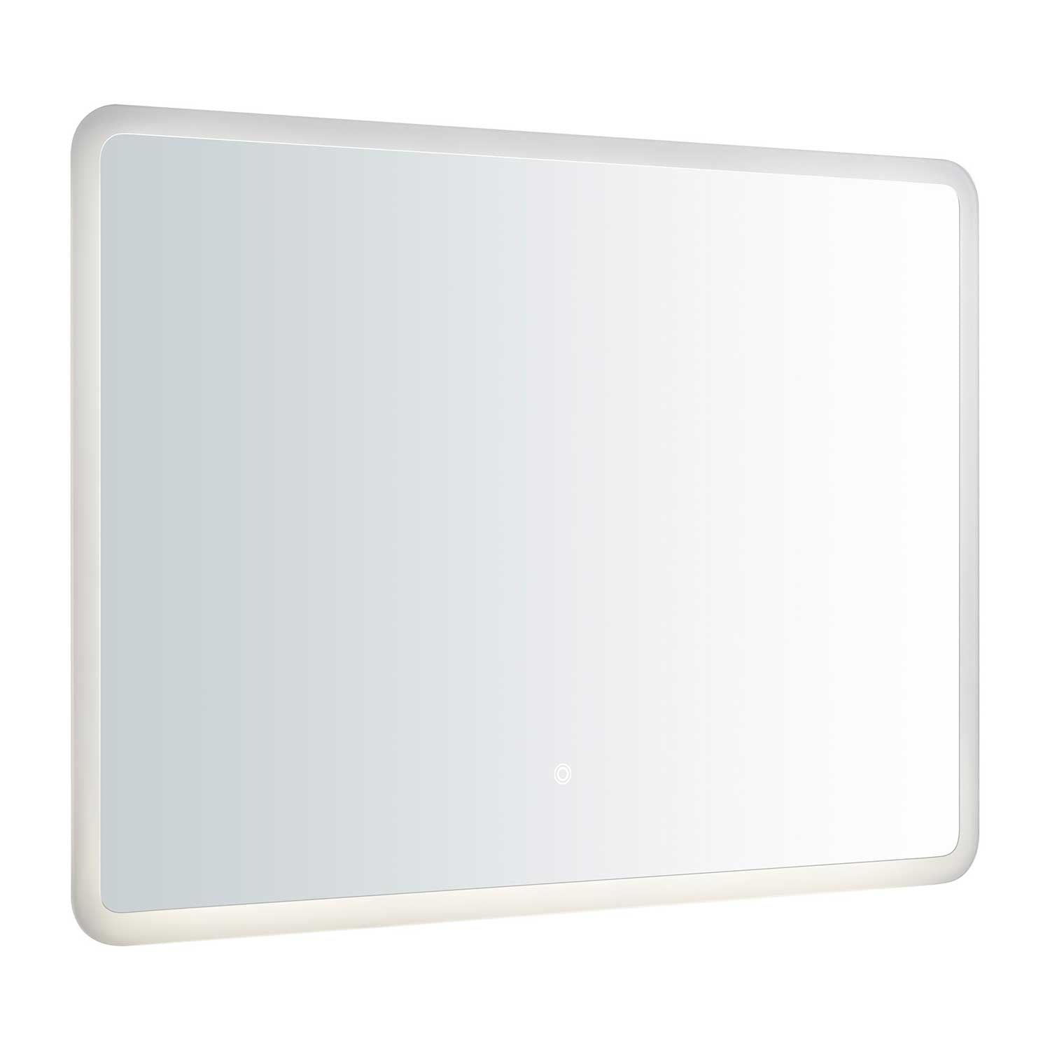 Dovina - Miroir lumineux LED de salle de bain carré avec bouton tactile