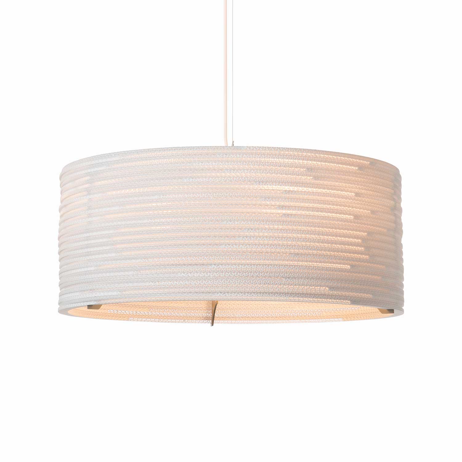 Scraplights Drum - Lámpara colgante para habitación de diseño en cartón reciclado